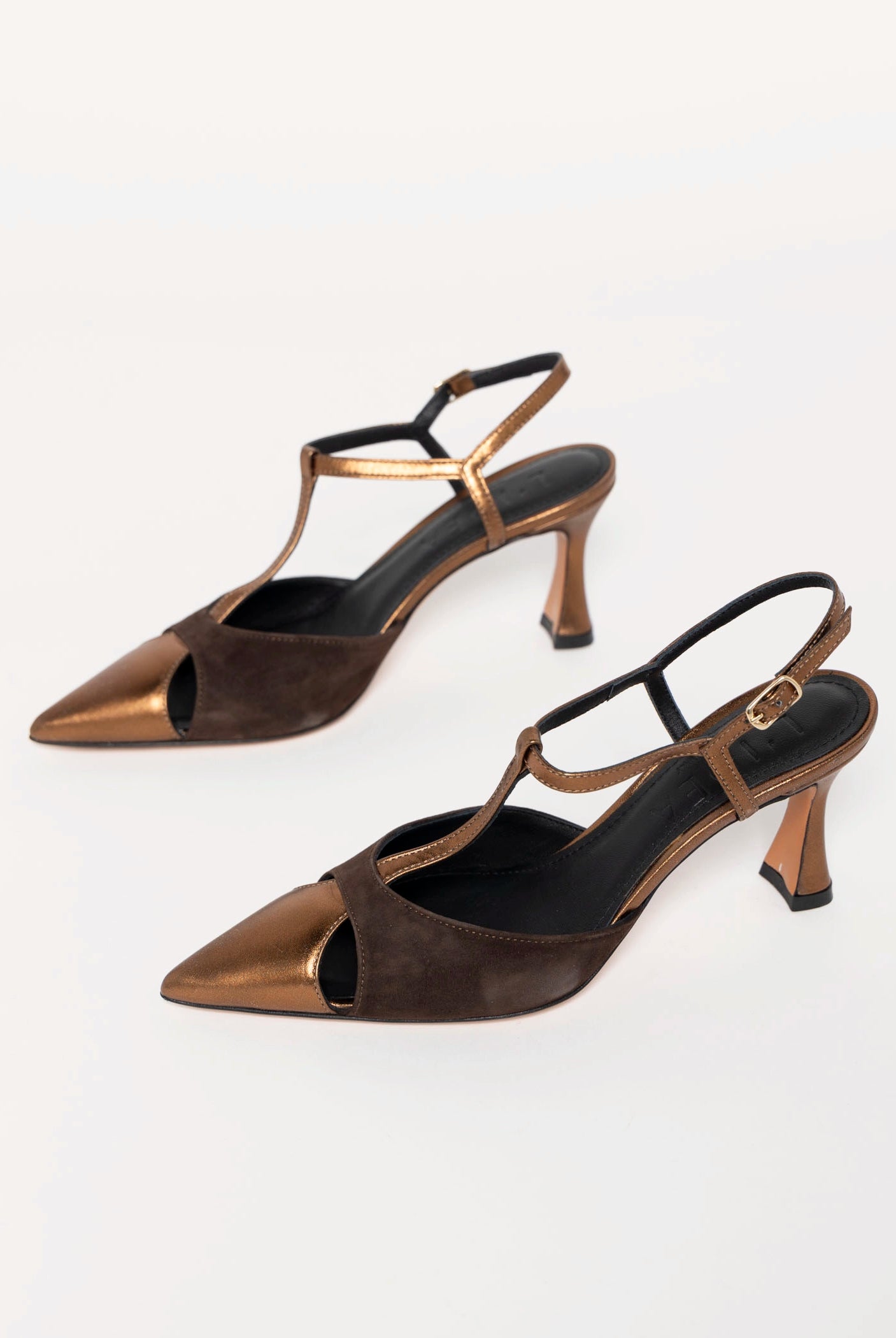 swatch_Brown/Bronze l'idea pia leather pump