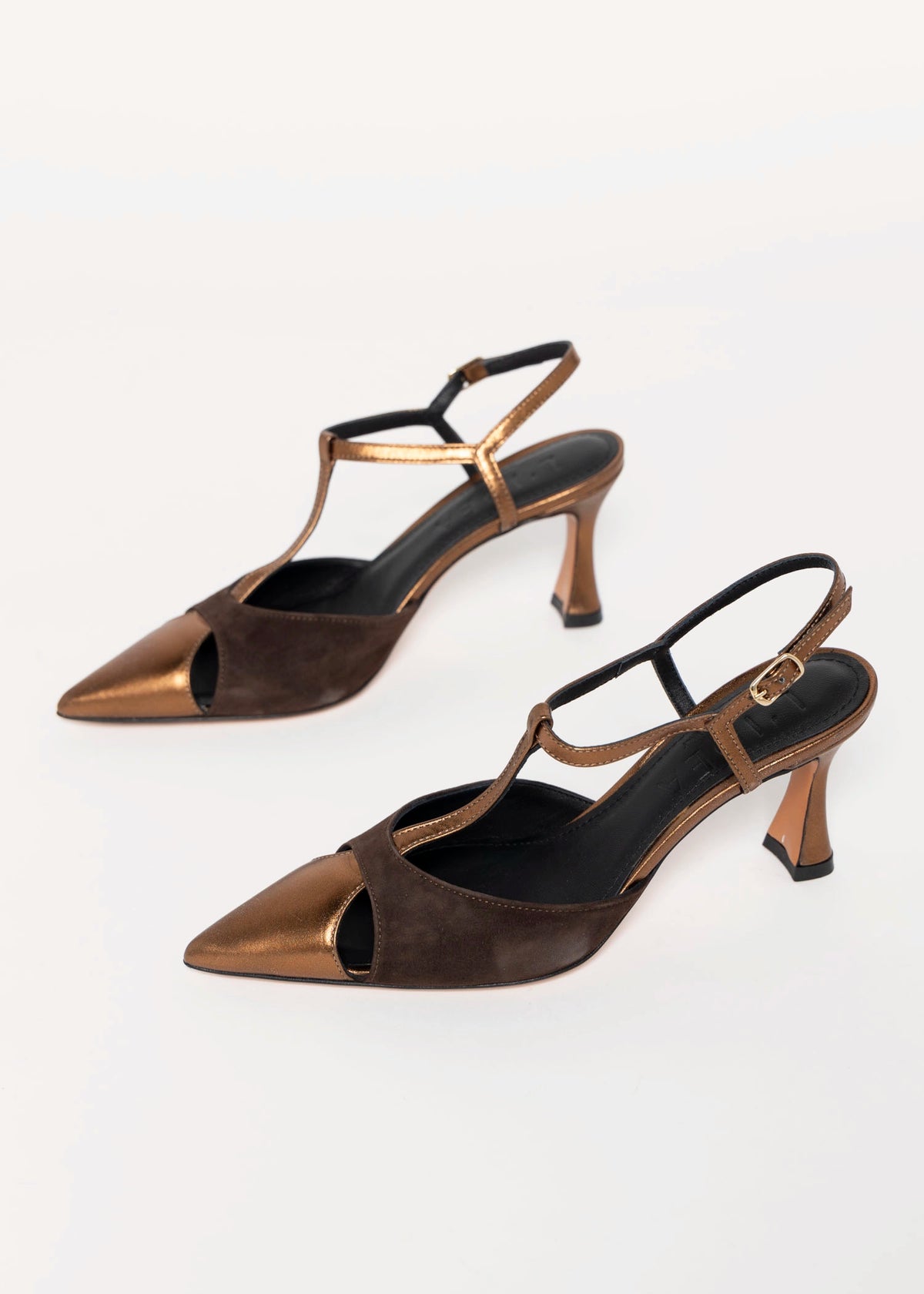 swatch_Brown/Bronze l'idea pia leather pump