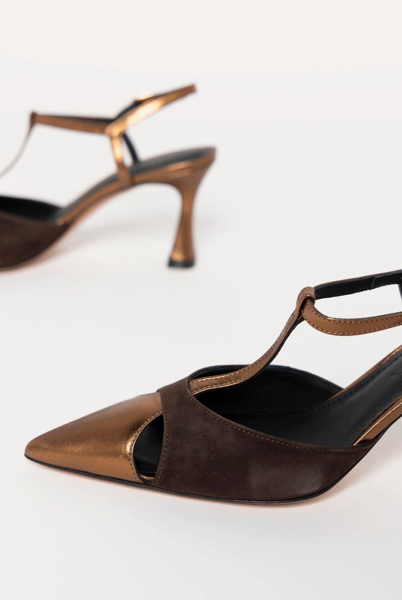 swatch_Brown/Bronze l'idea pia leather pump