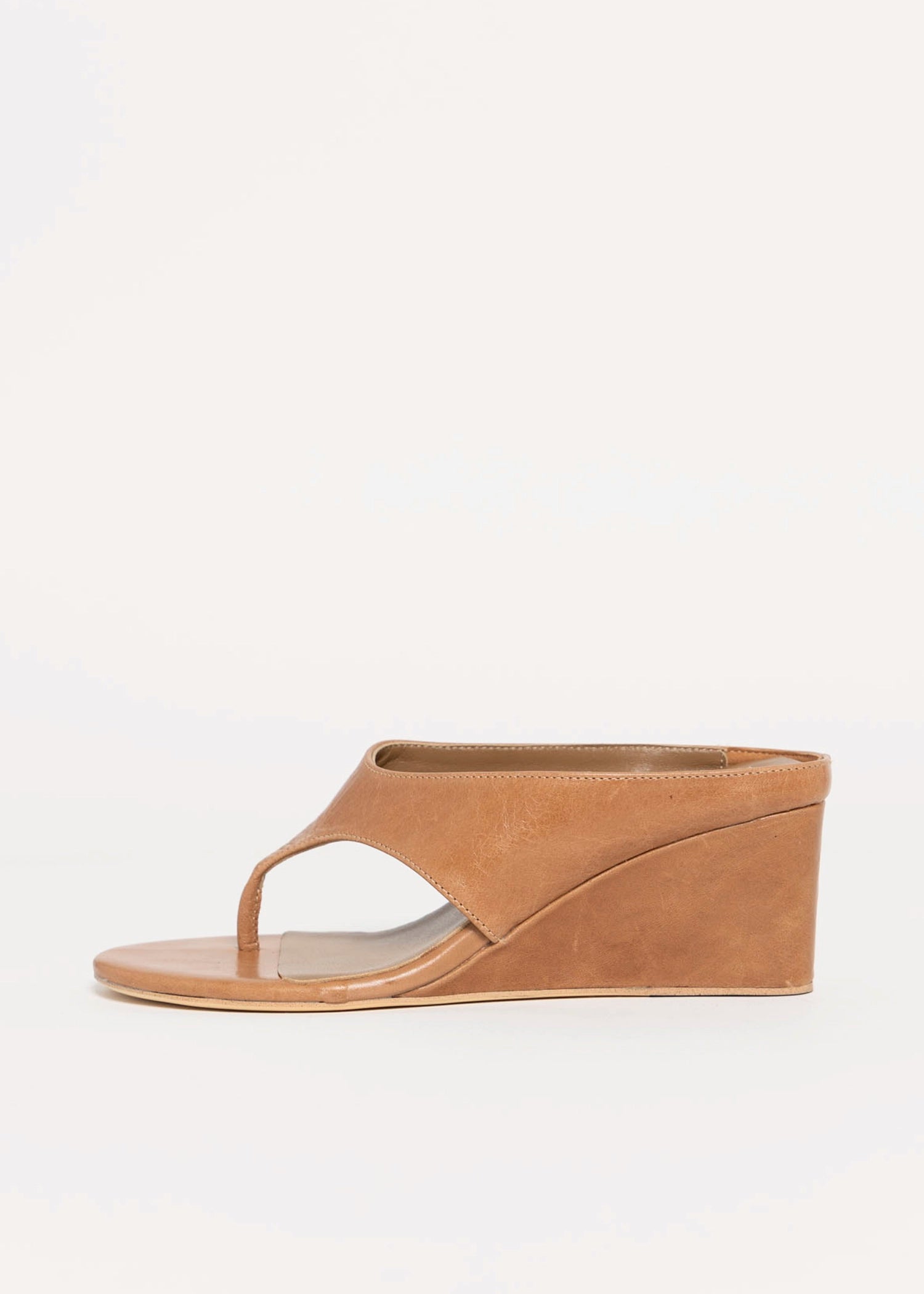 swatch_Tan Leather tony bianco swift thong wedge sandal