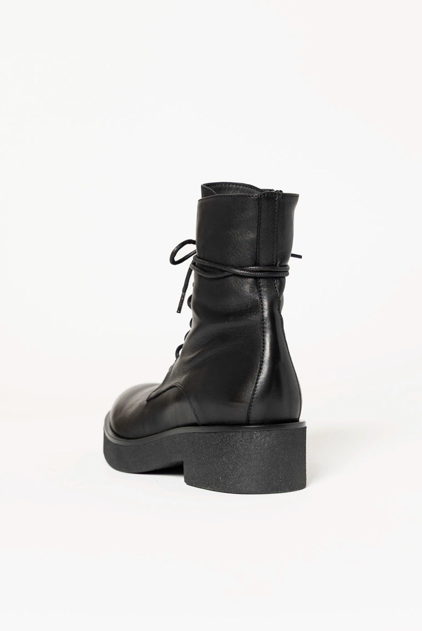 swatch_Black Leather combat boot