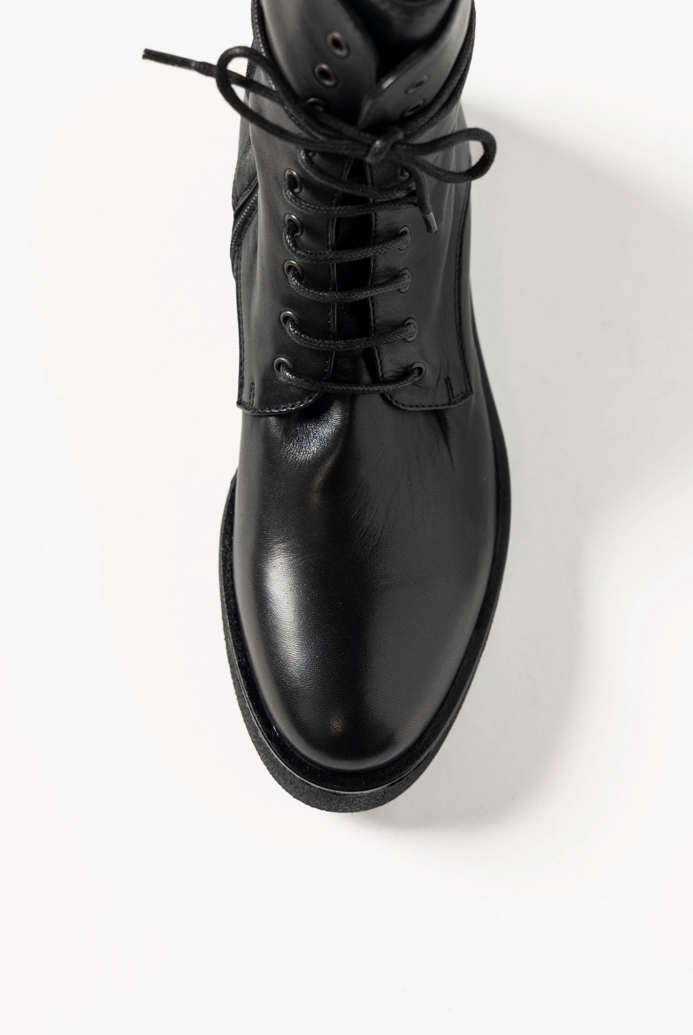 swatch_Black Leather combat boot