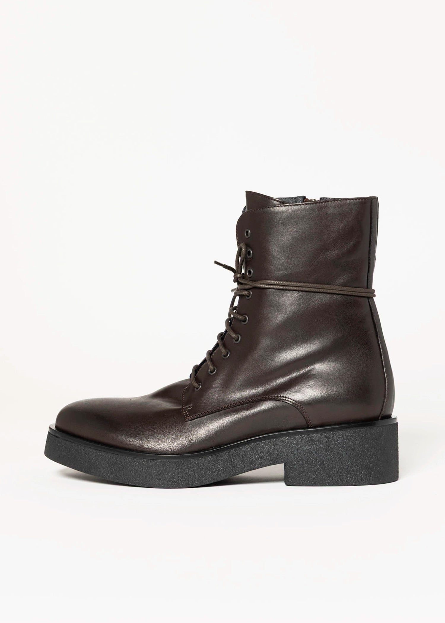 swatch_Brown Leather combat boot