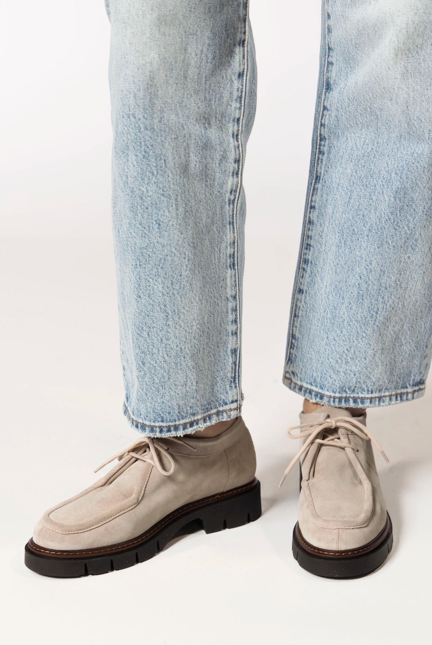 swatch_Taupe Suede wallabe loafer