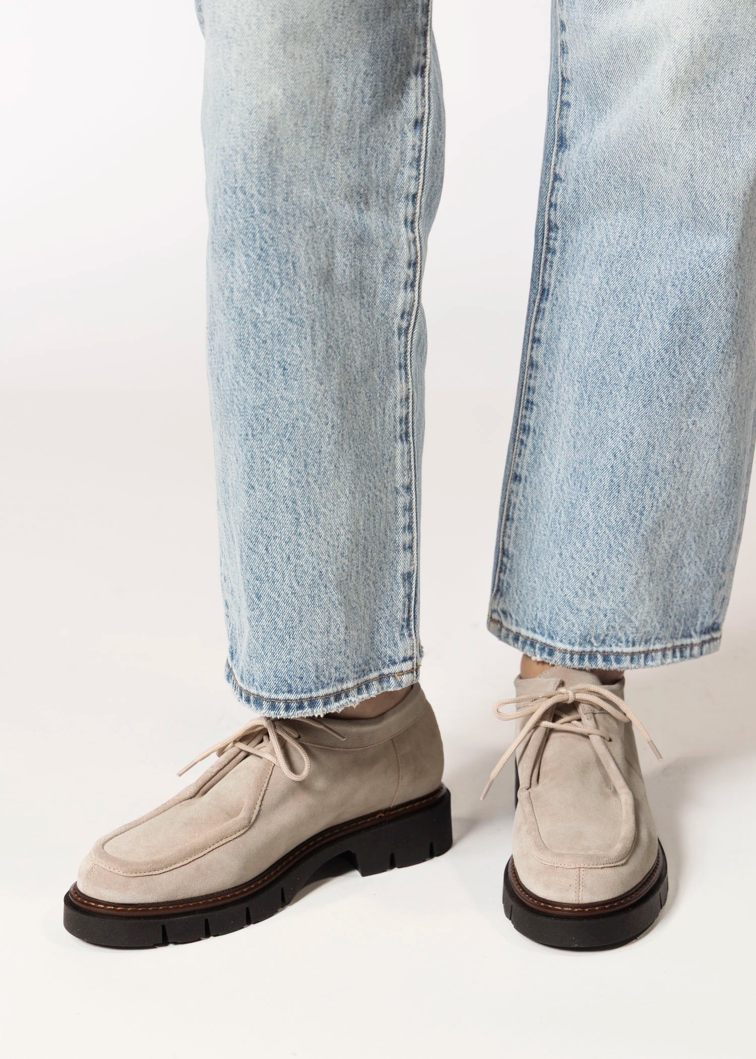 swatch_Taupe Suede wallabe loafer