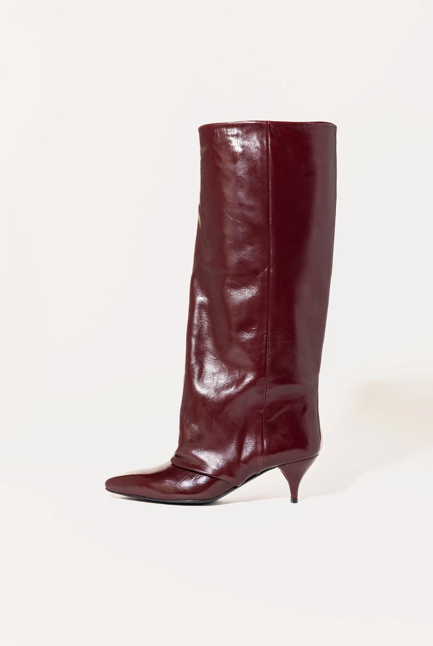 swatch_Bordo Patent fold over dress boot