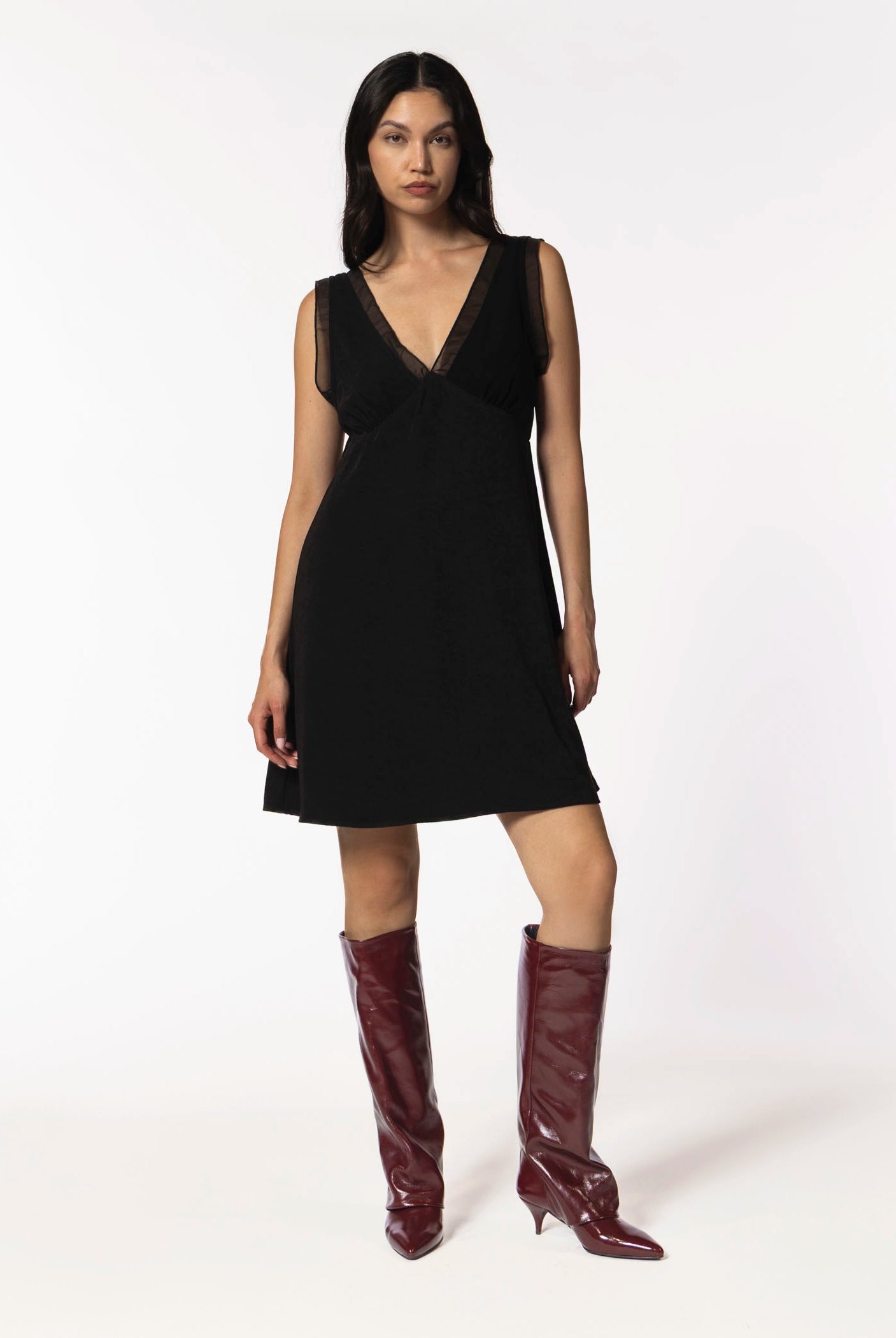 swatch_Bordo Patent fold over dress boot