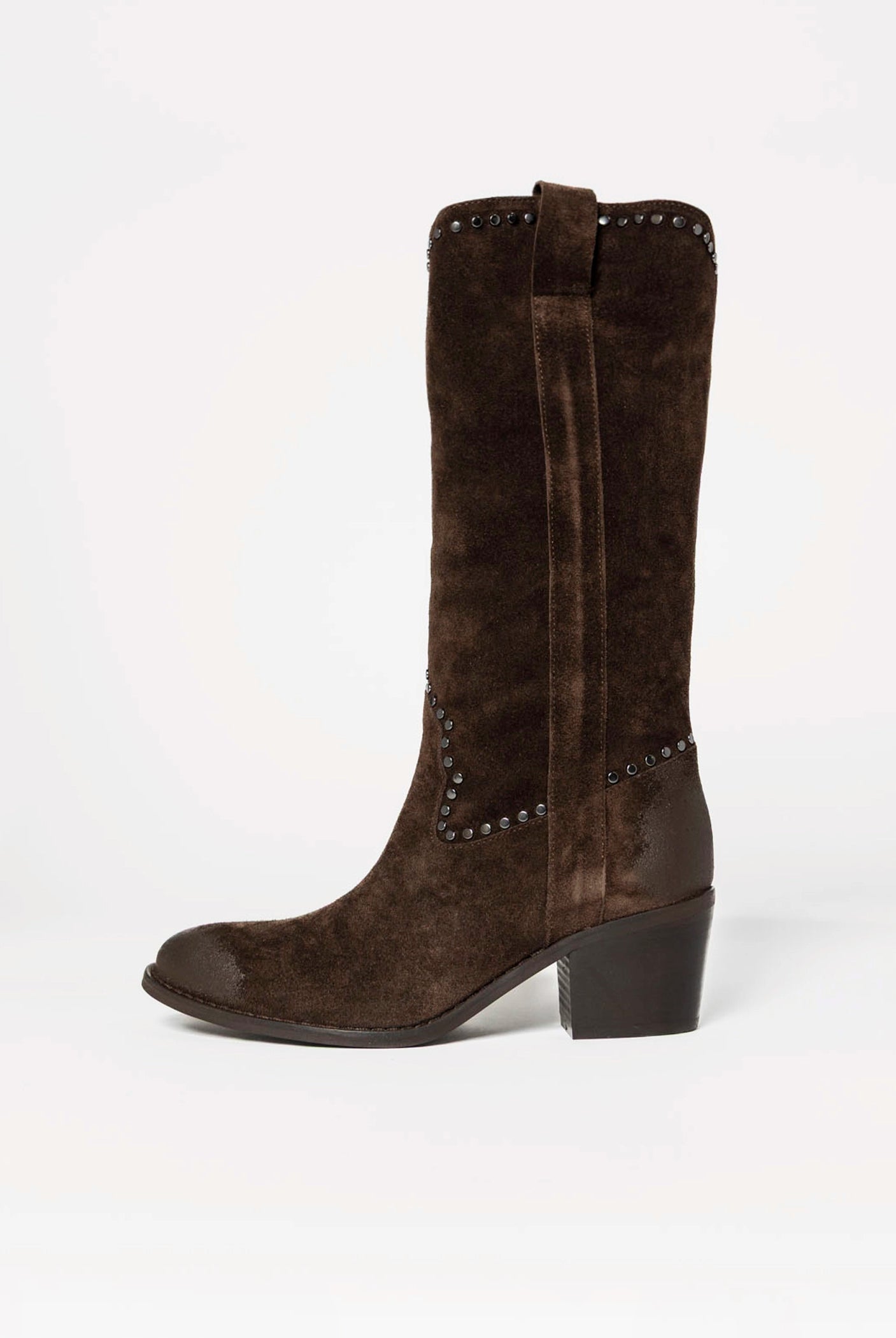 swatch_Chocolate Suede tall western boot