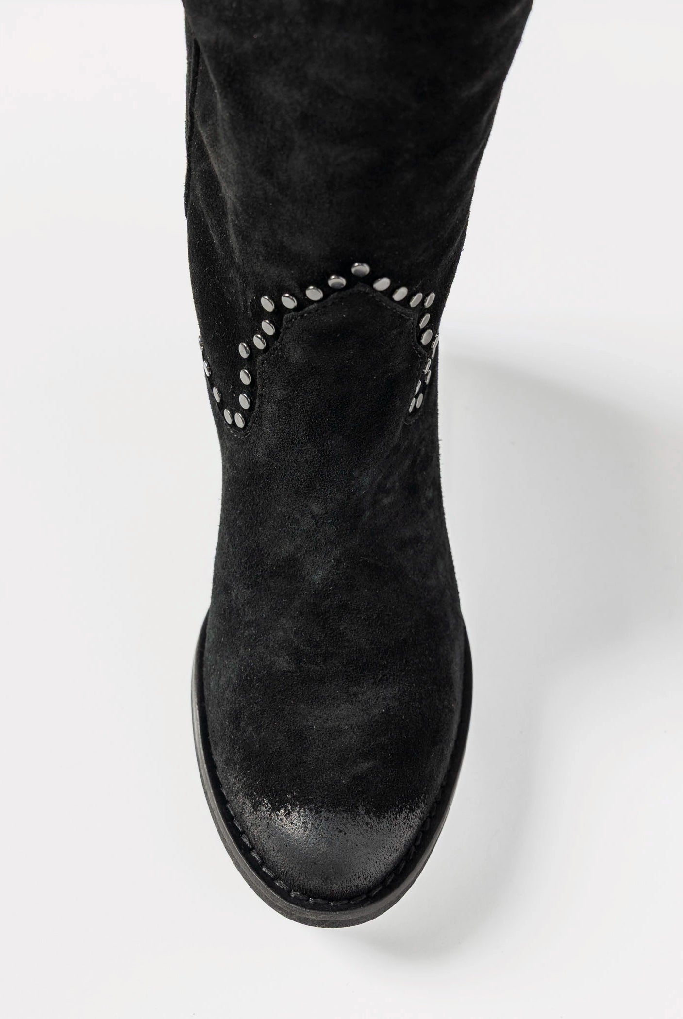 swatch_Black Suede tall western boot