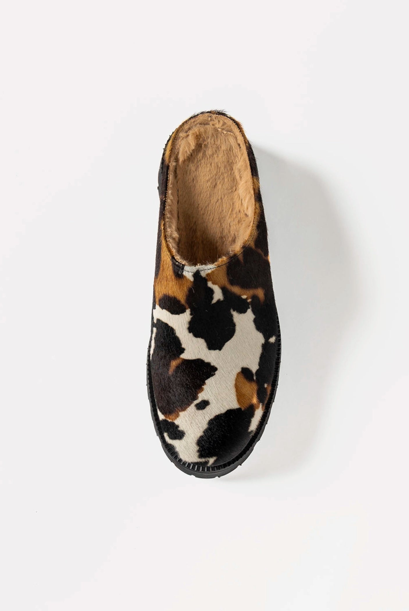 swatch_Cow Haircalf fur lined clog shoes