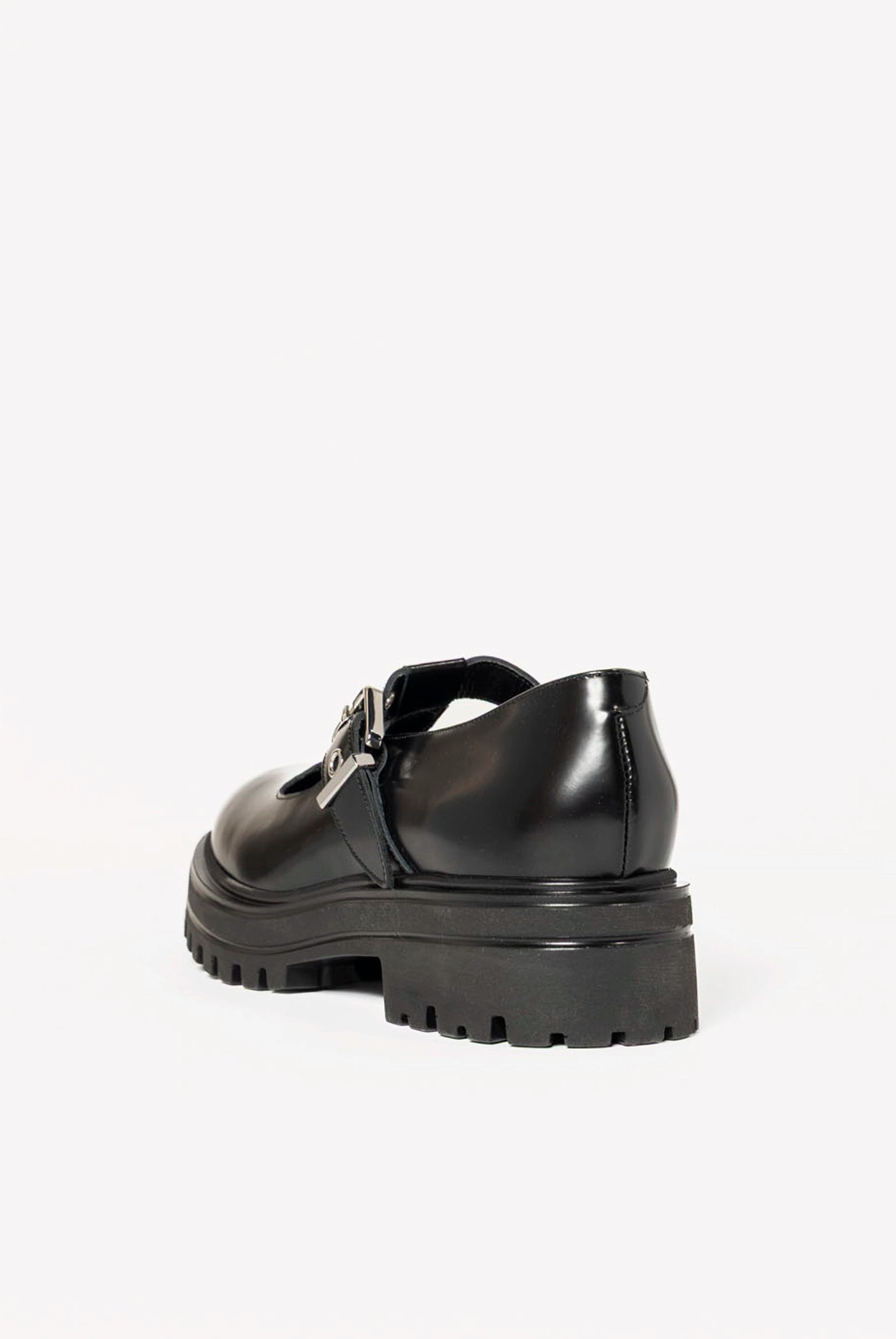 swatch_Black Leather lug sole mary jane