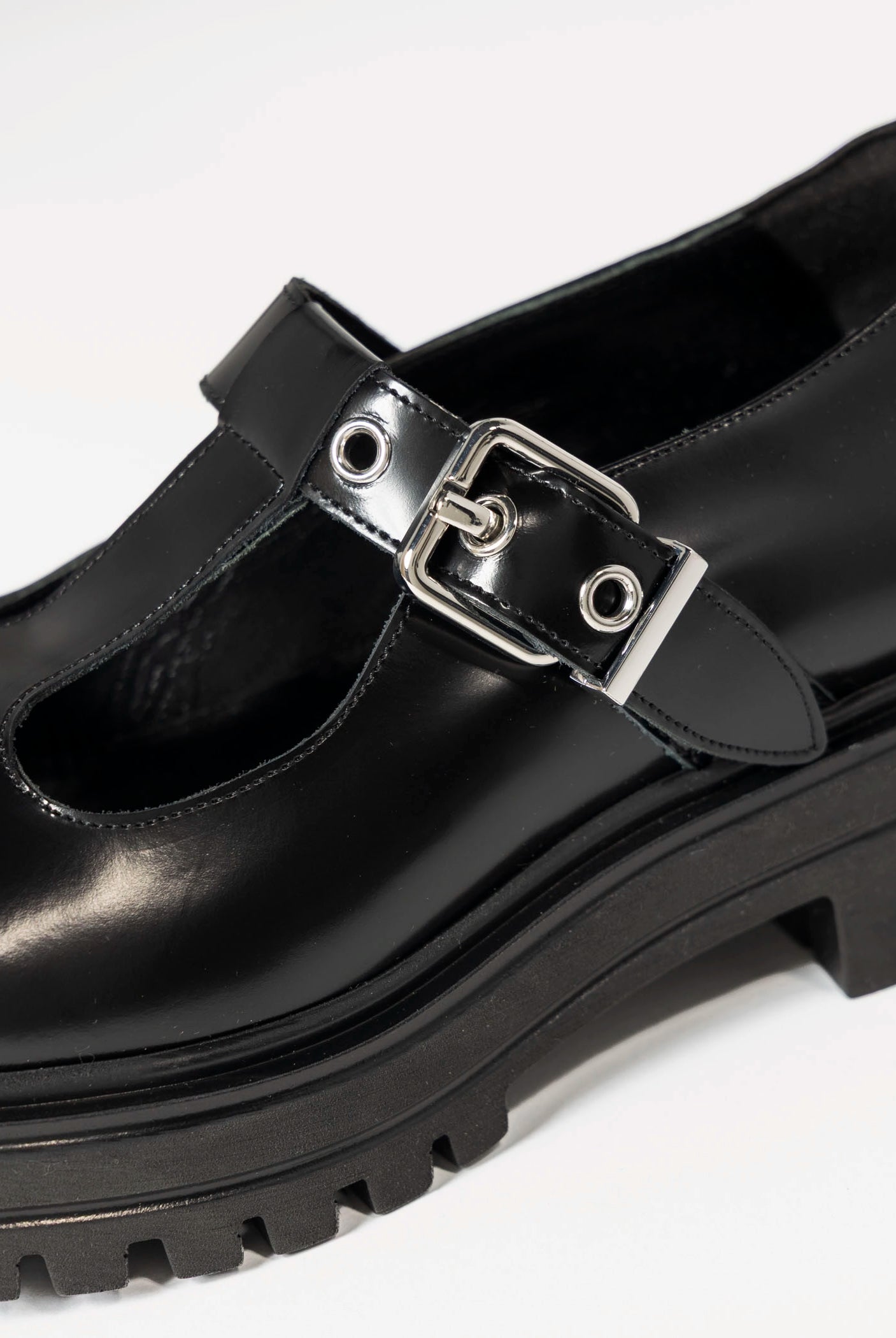 swatch_Black Leather lug sole mary jane