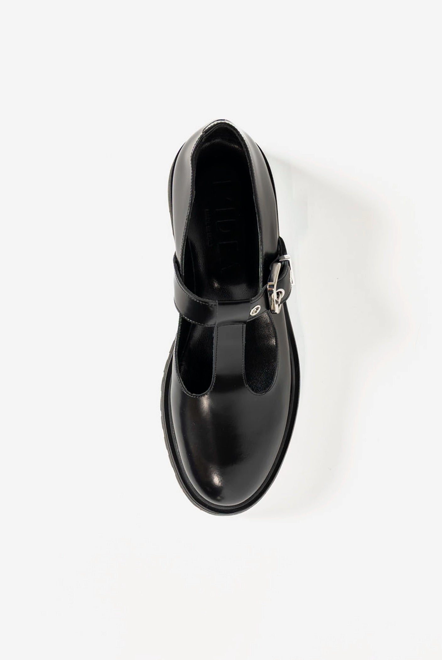 swatch_Black Leather lug sole mary jane