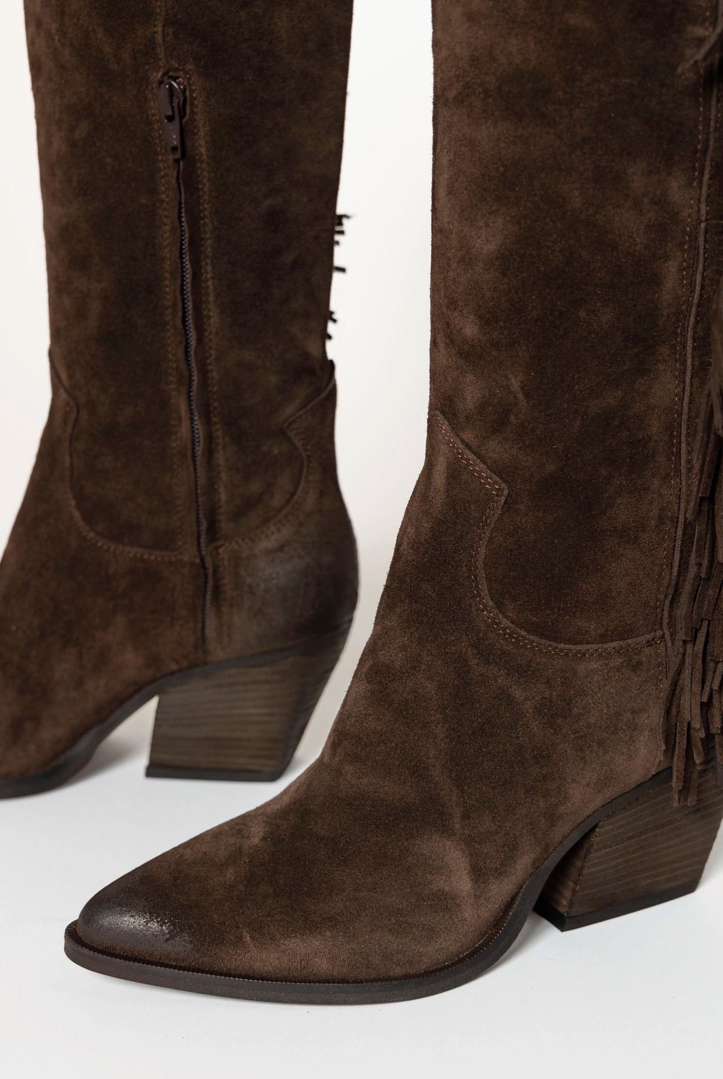 swatch_Chocolate Suede western boot