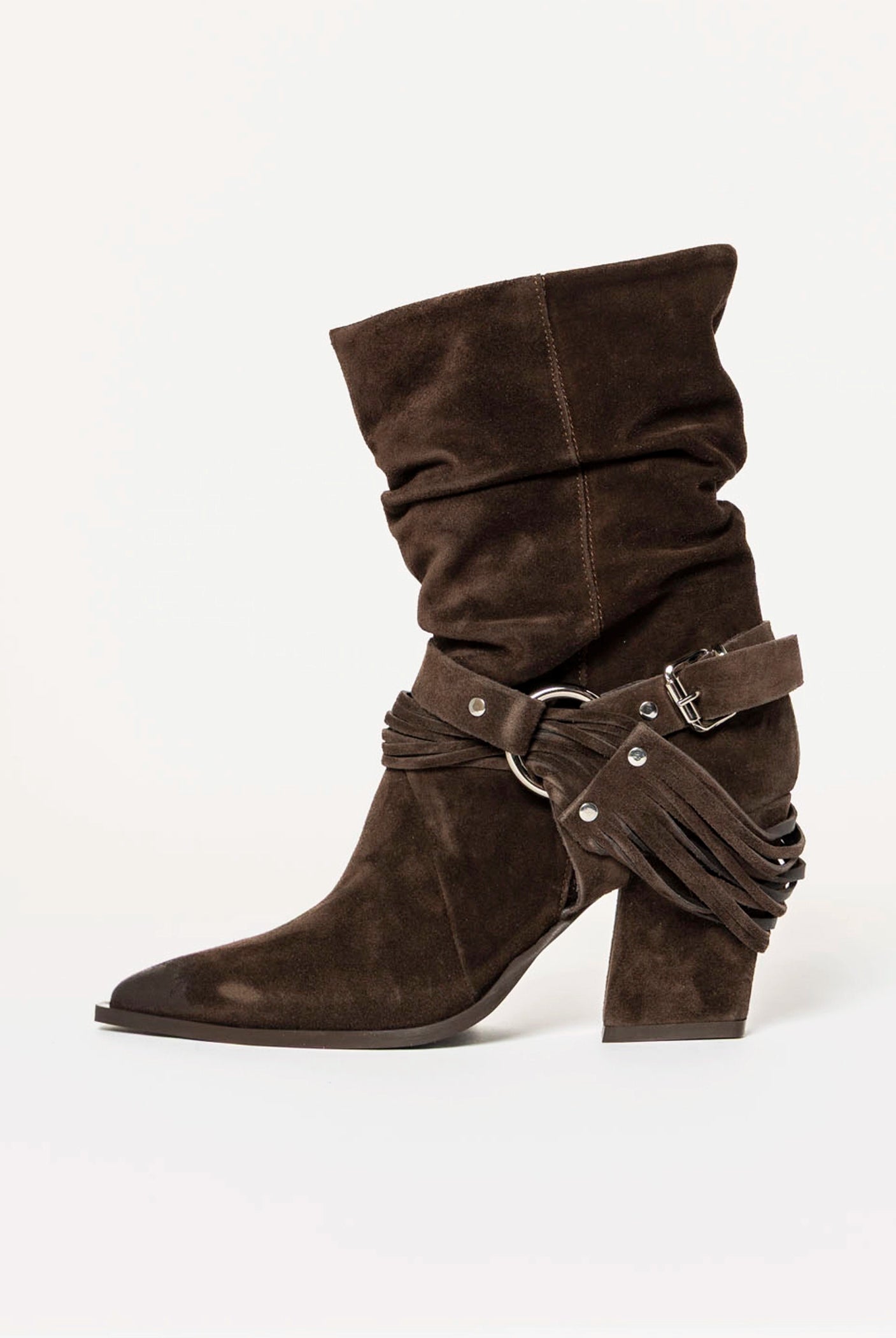swatch_brown suede moto boot