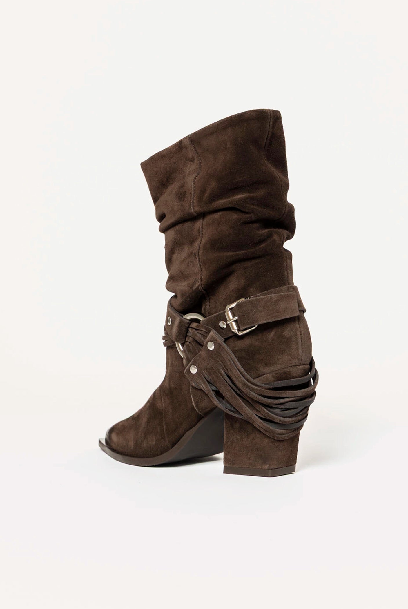swatch_brown suede moto boot