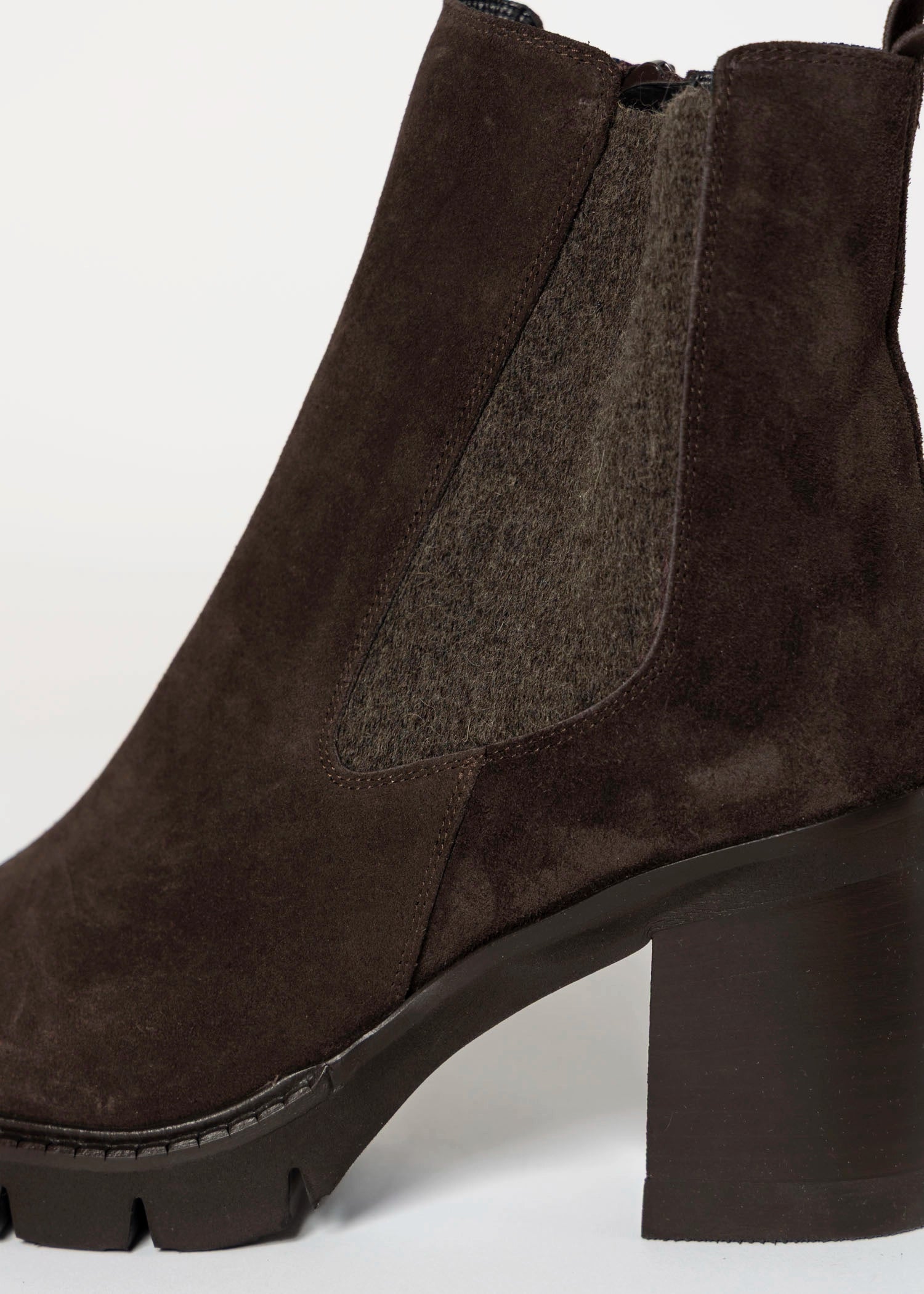 swatch_Mocha Suede heeled chelsea boot