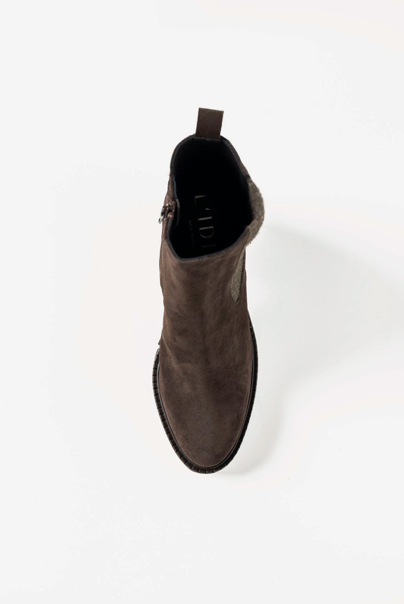swatch_Mocha Suede heeled chelsea boot