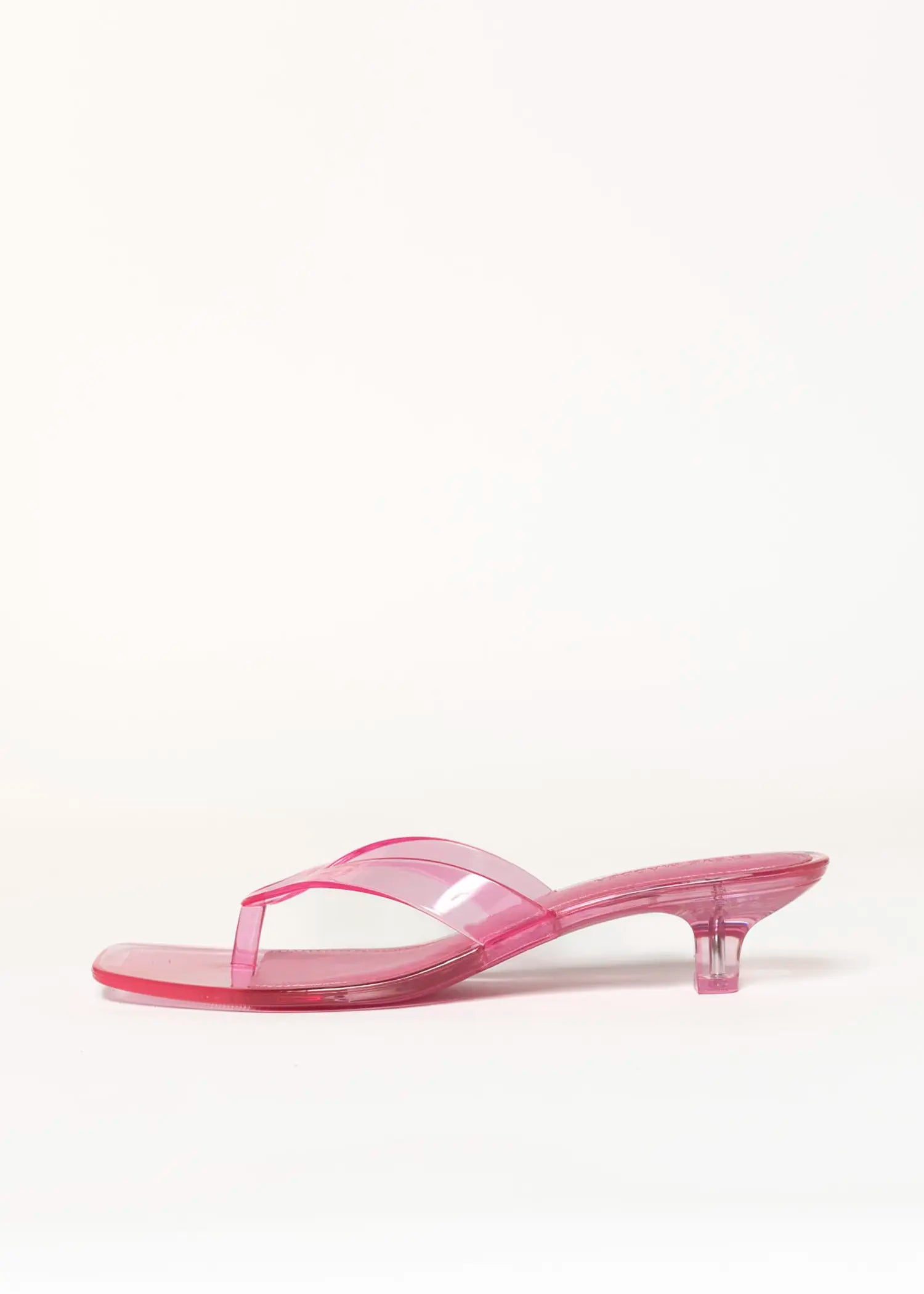 swatch_pink tracie jelly thong sandal heeled sandals