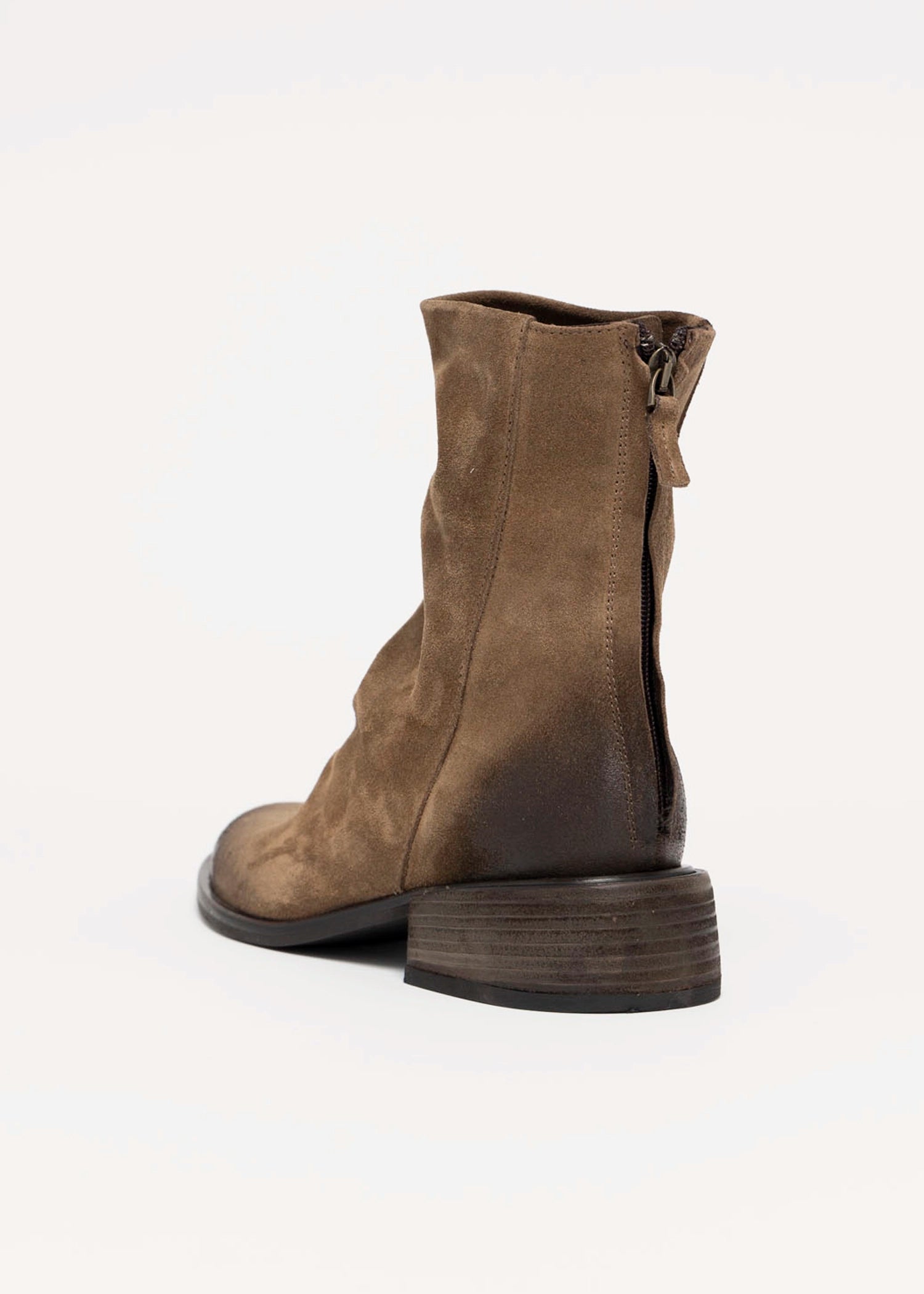swatch_Sesame Suede l'idea ruched ankle boot