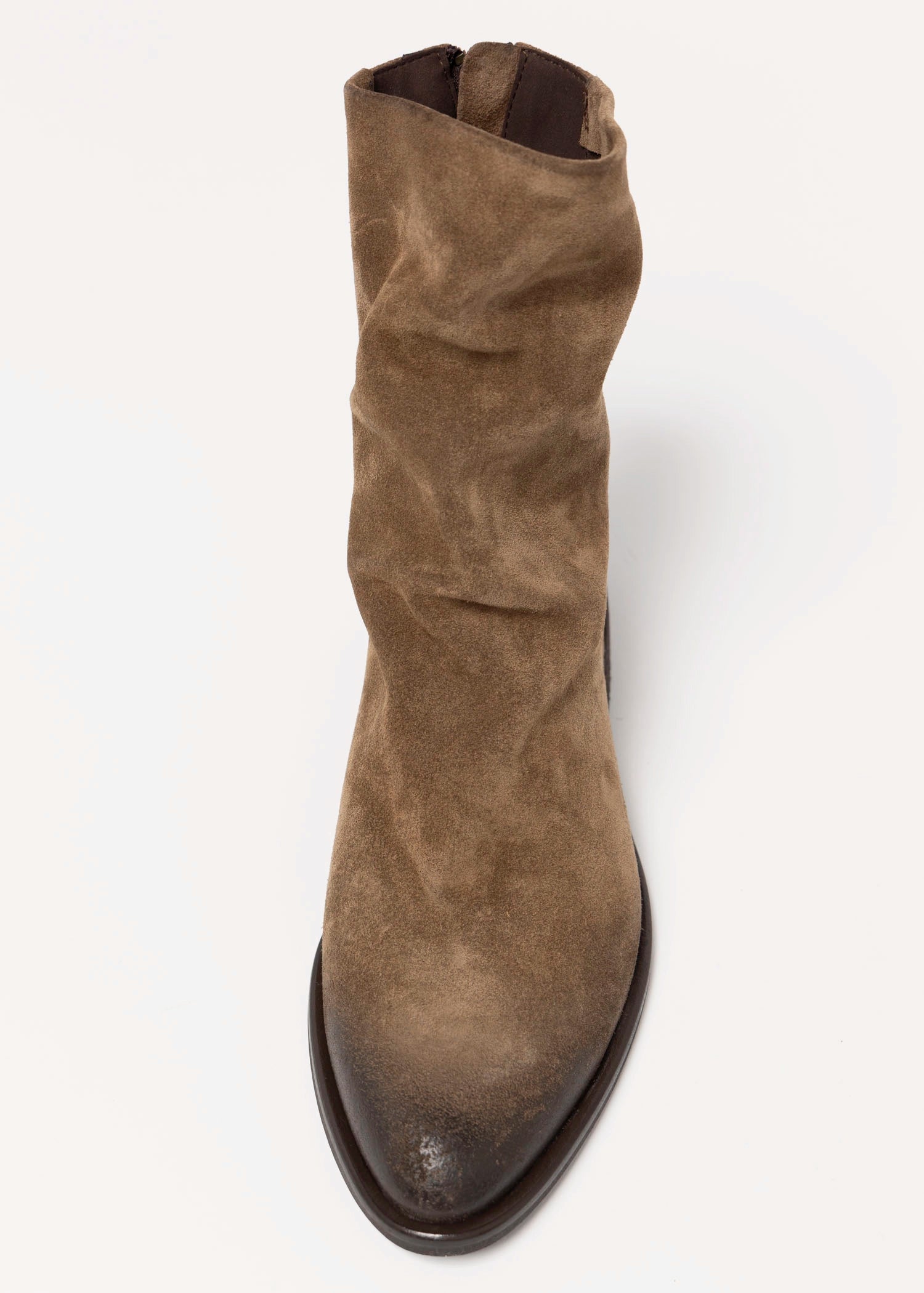 swatch_Sesame Suede l'idea ruched ankle boot