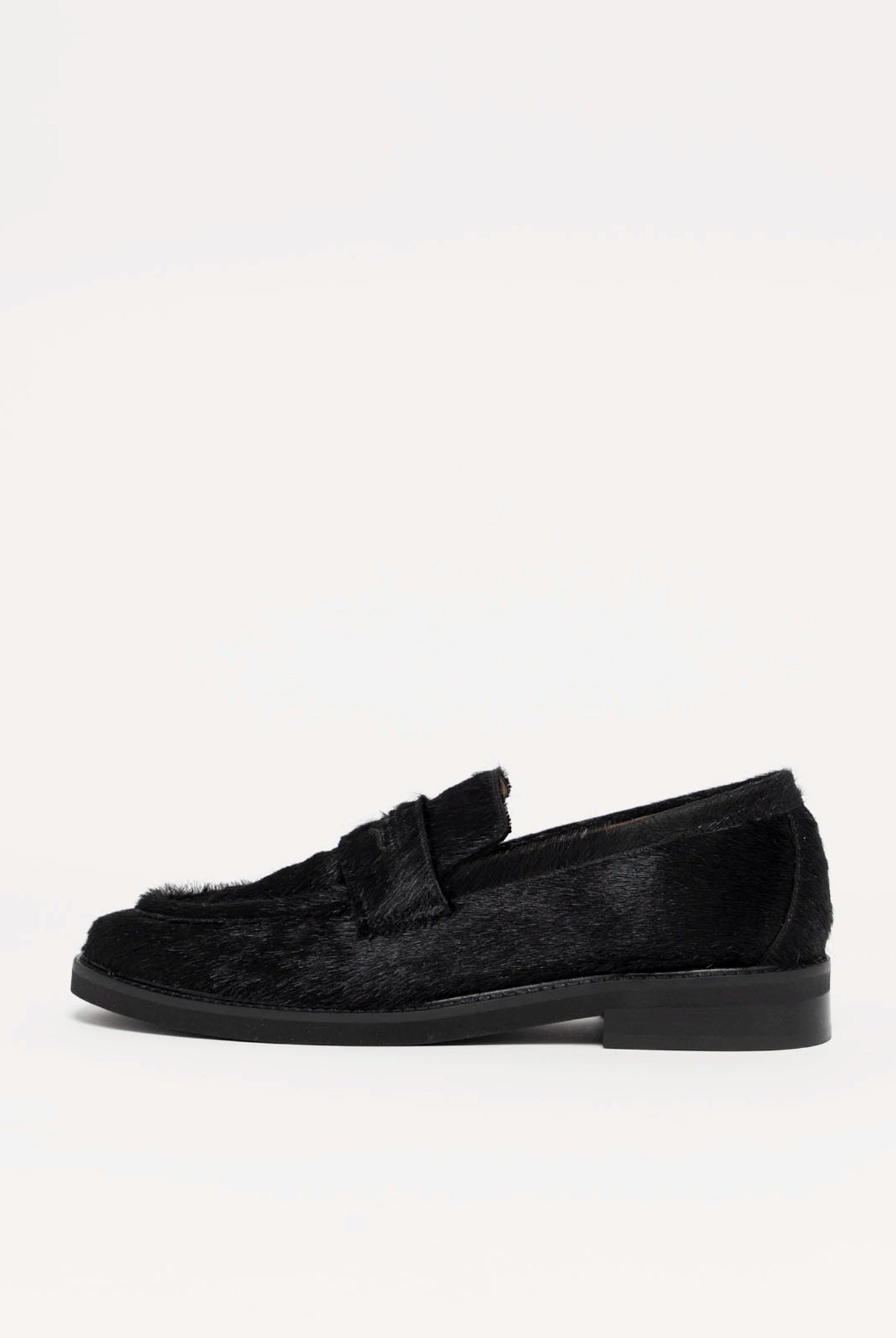 swatch_Black Haircalf l'idea haircalf penny loafer