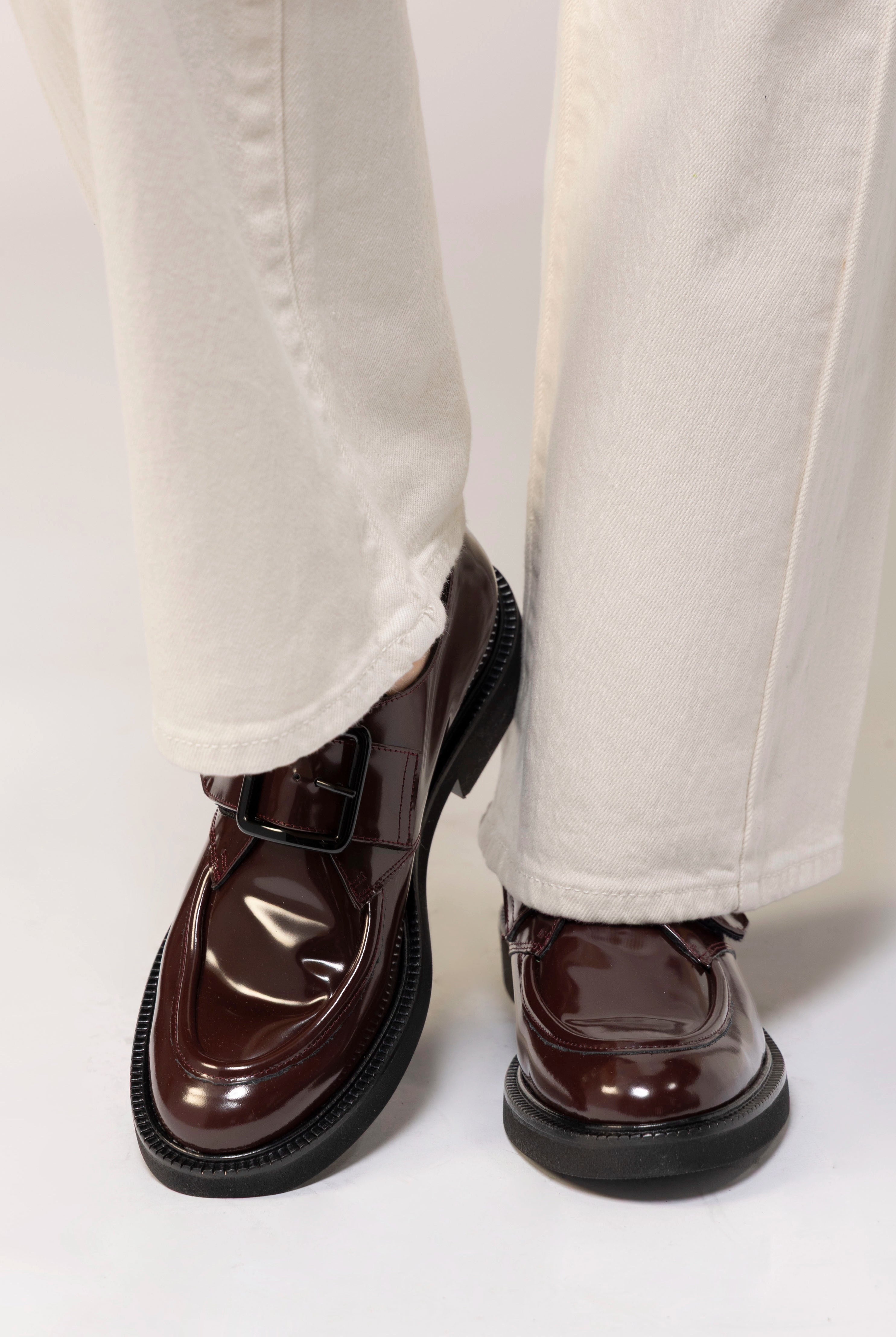 swatch_Bordo Leather l'idea single buckle loafer