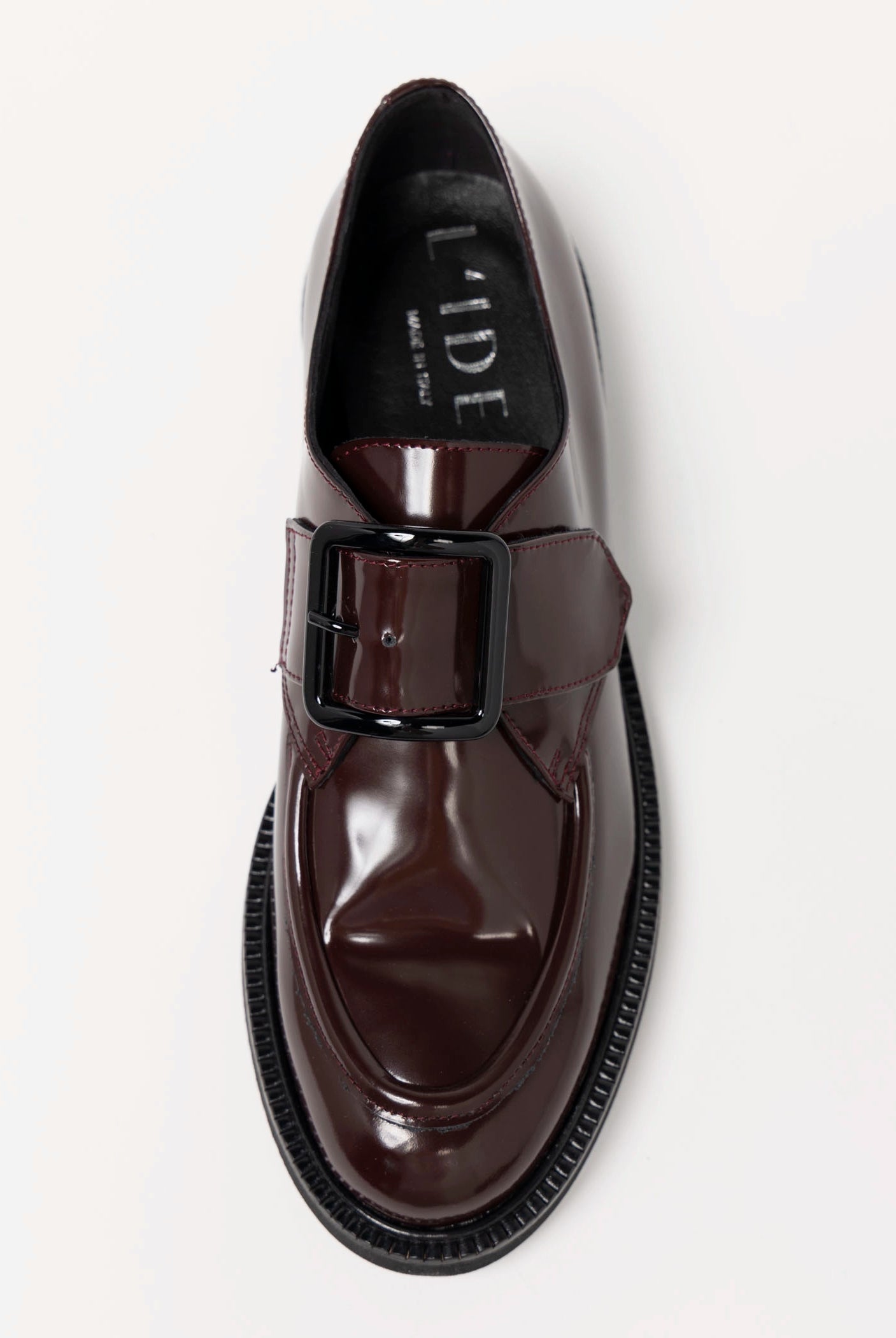 swatch_Bordo Leather l'idea single buckle loafer