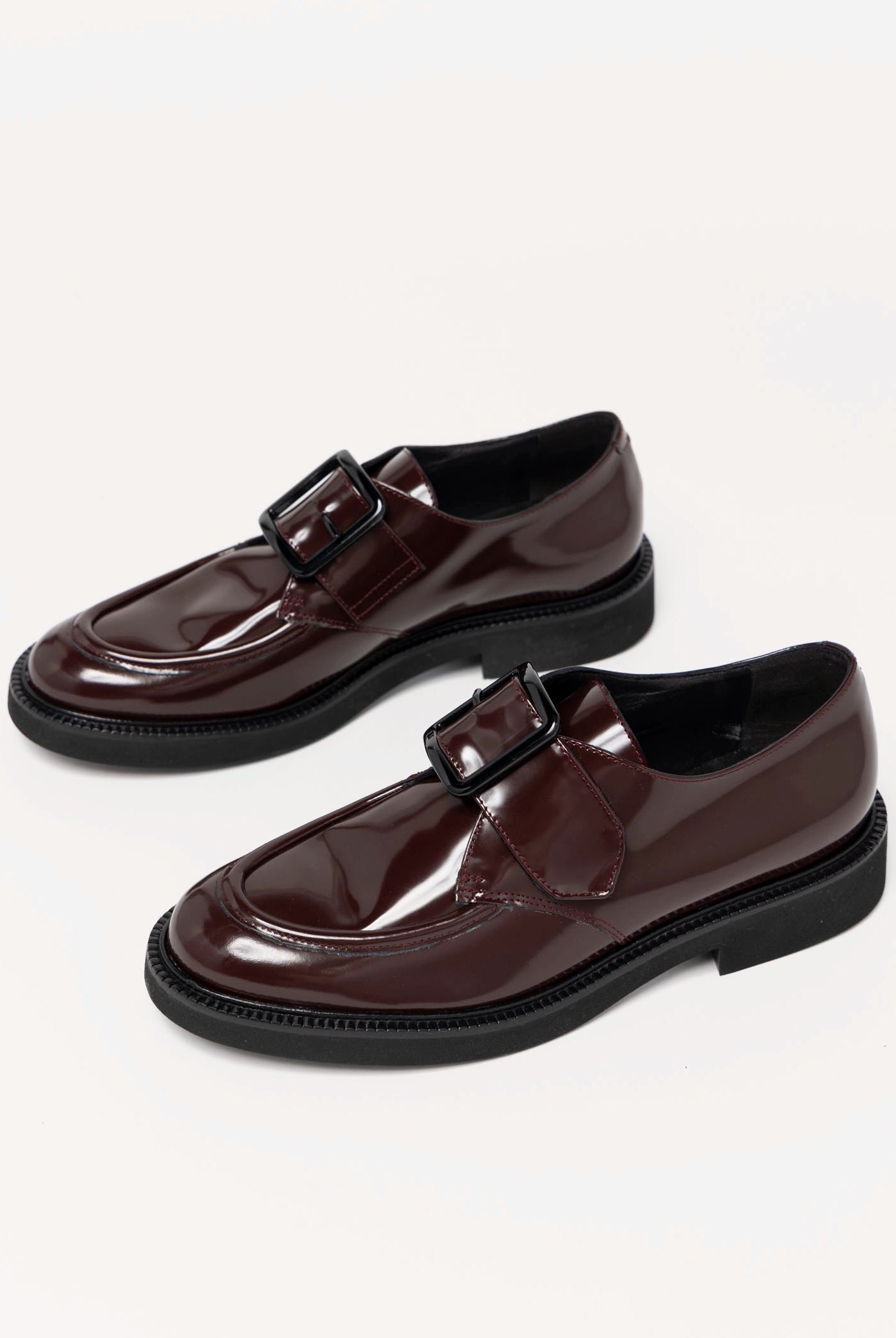 swatch_Bordo Leather l'idea single buckle loafer