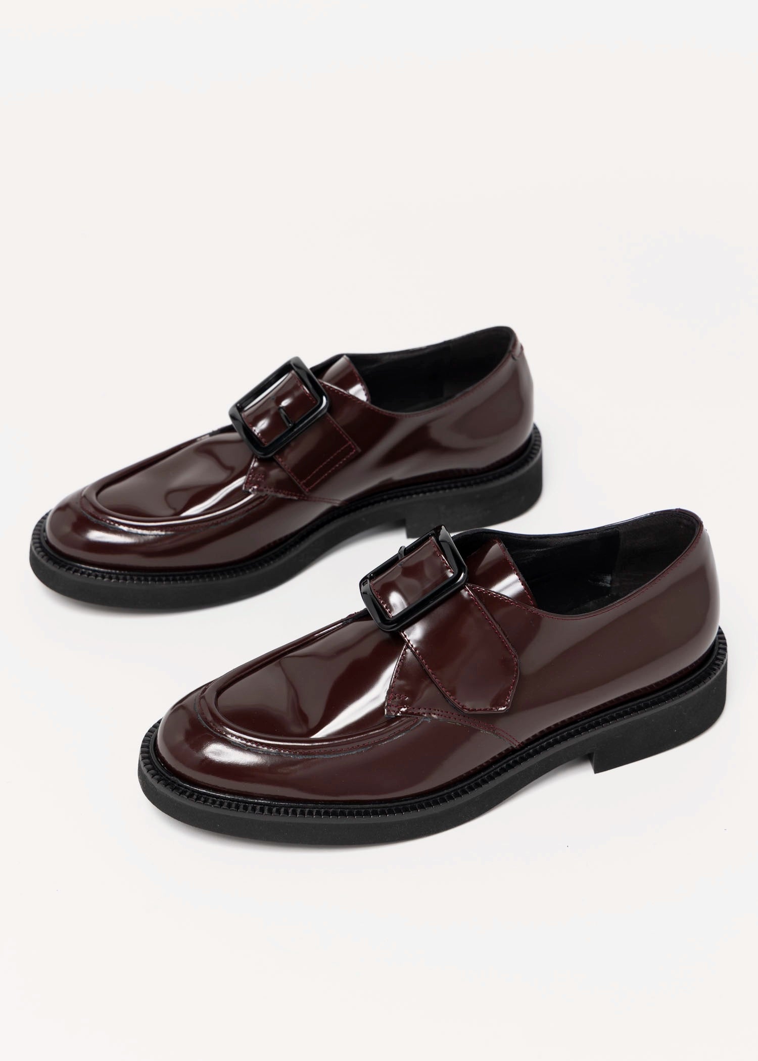 swatch_Bordo Leather l'idea single buckle loafer