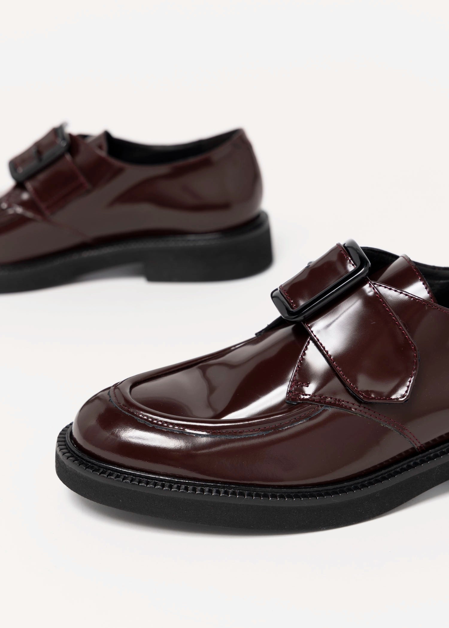 swatch_Bordo Leather l'idea single buckle loafer