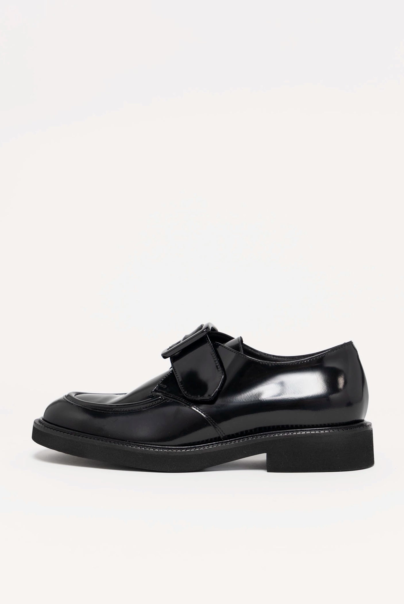 swatch_Black Leather l'idea single buckle loafer