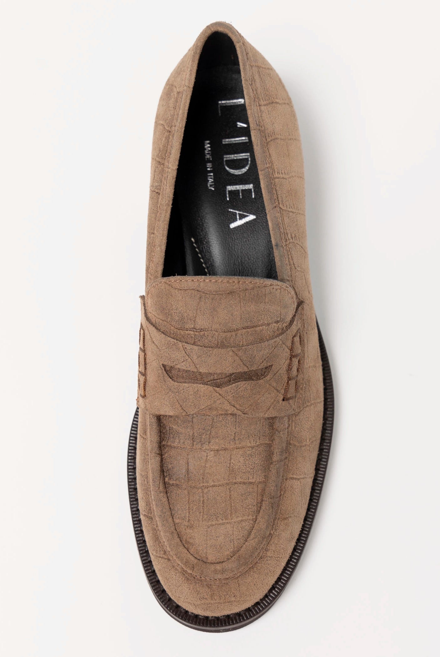 swatch_Farro Croco l'idea heeled croc loafer