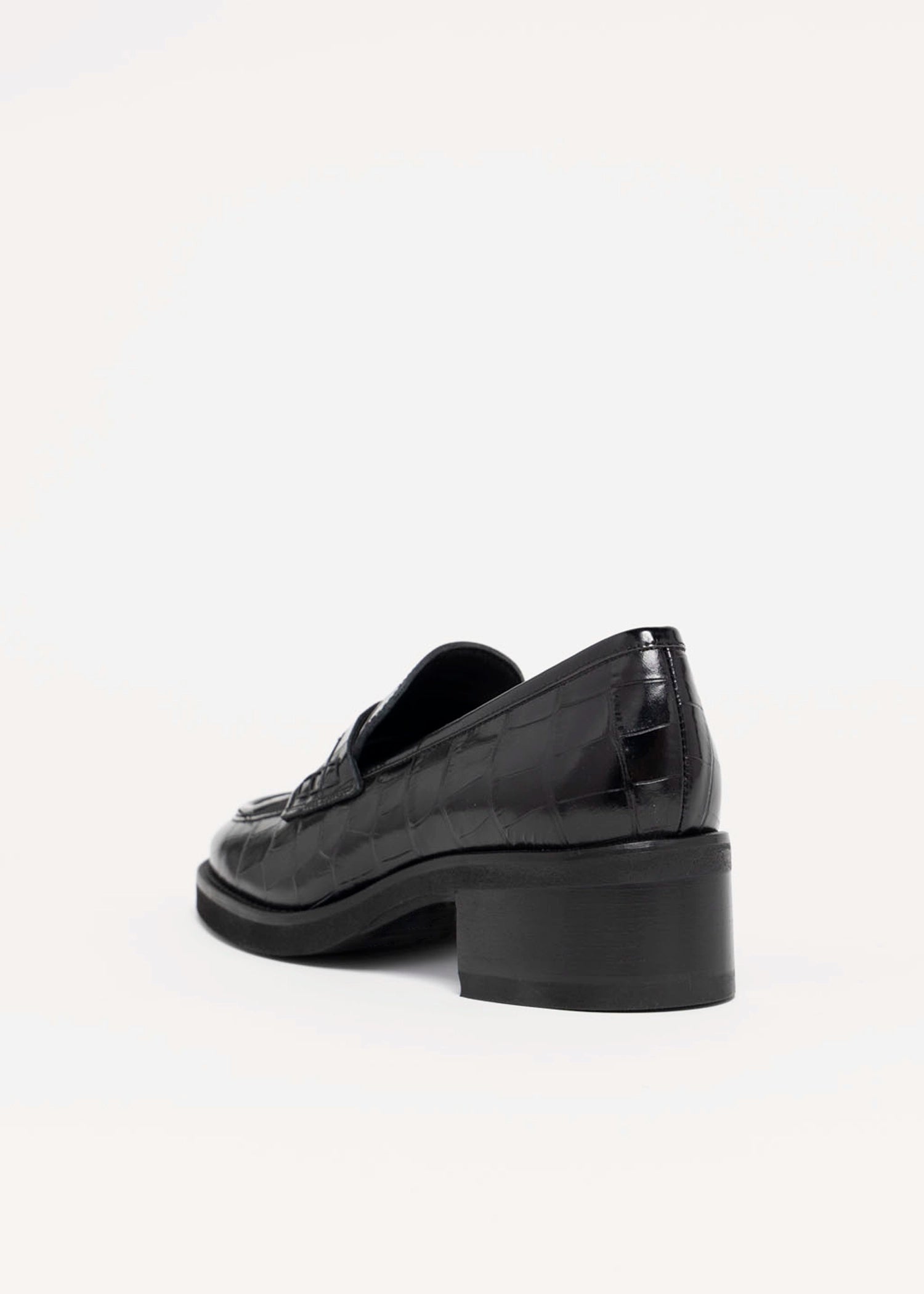 swatch_Black Croco l'idea heeled croc loafer