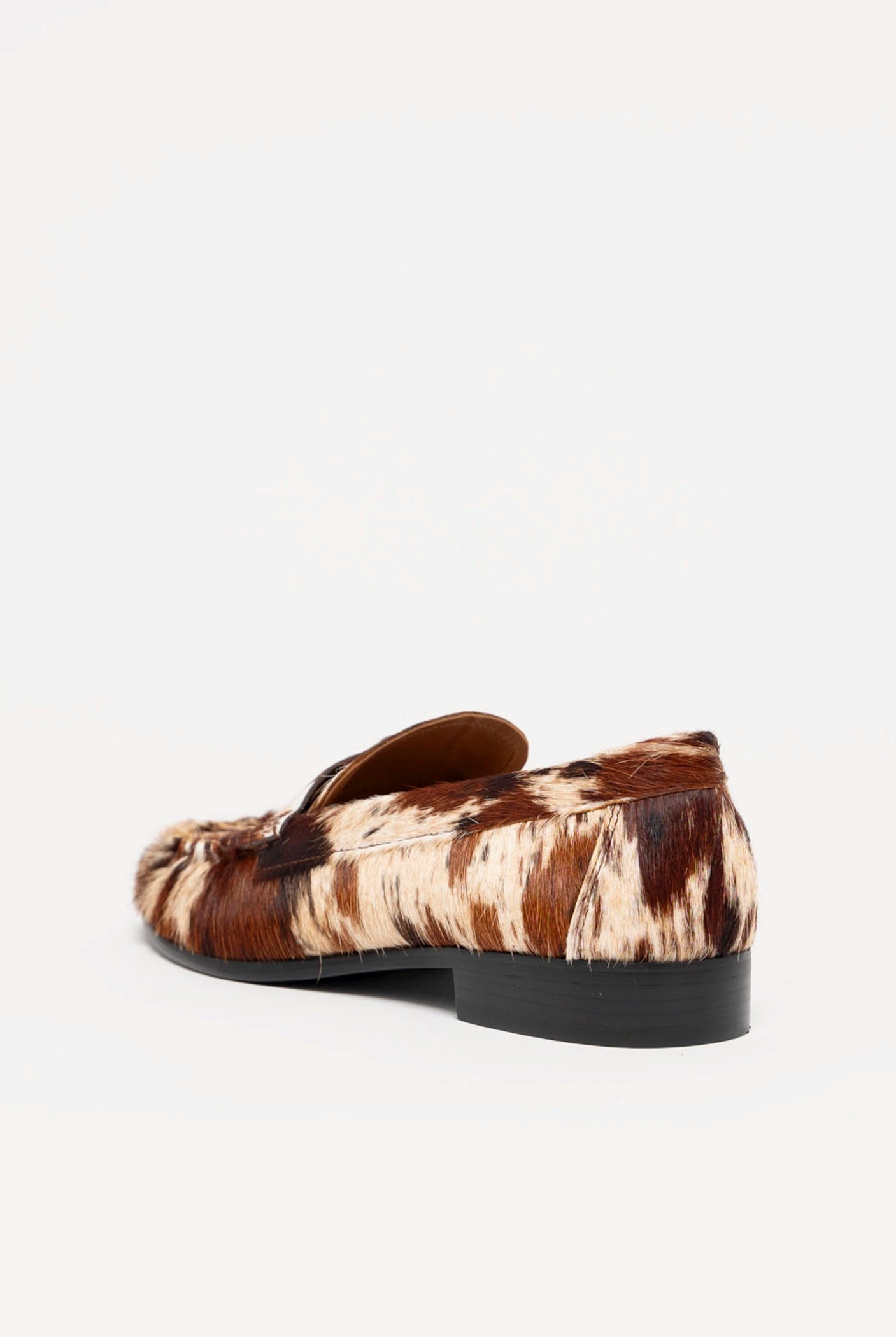 swatch_Brown Spotted Haircalf l'idea ruched penny loafer