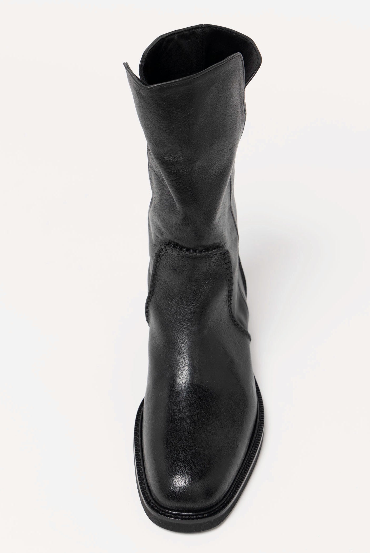 swatch_Black Leather l'idea mid calf boot