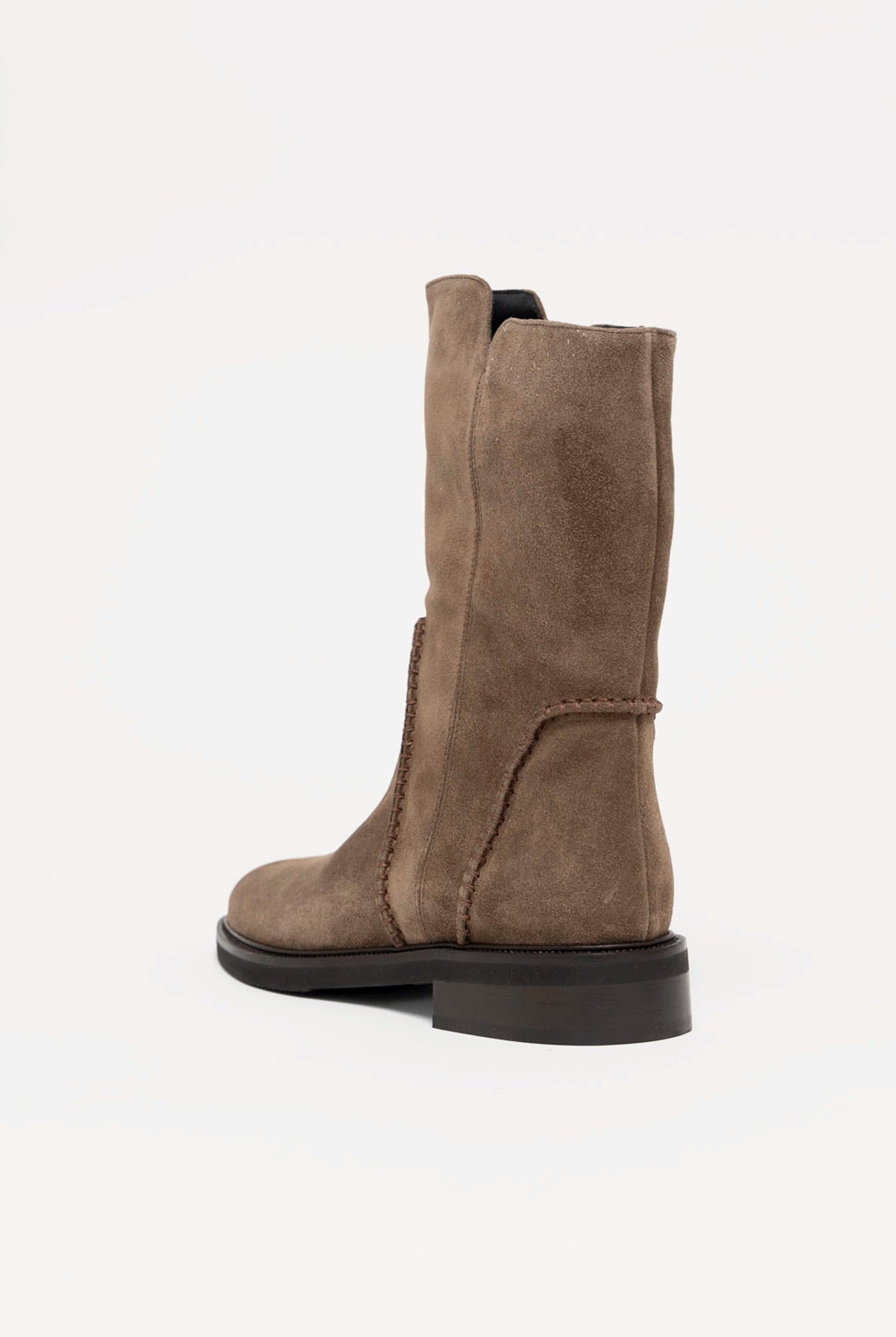 swatch_Taupe Suede l'idea mid calf boot