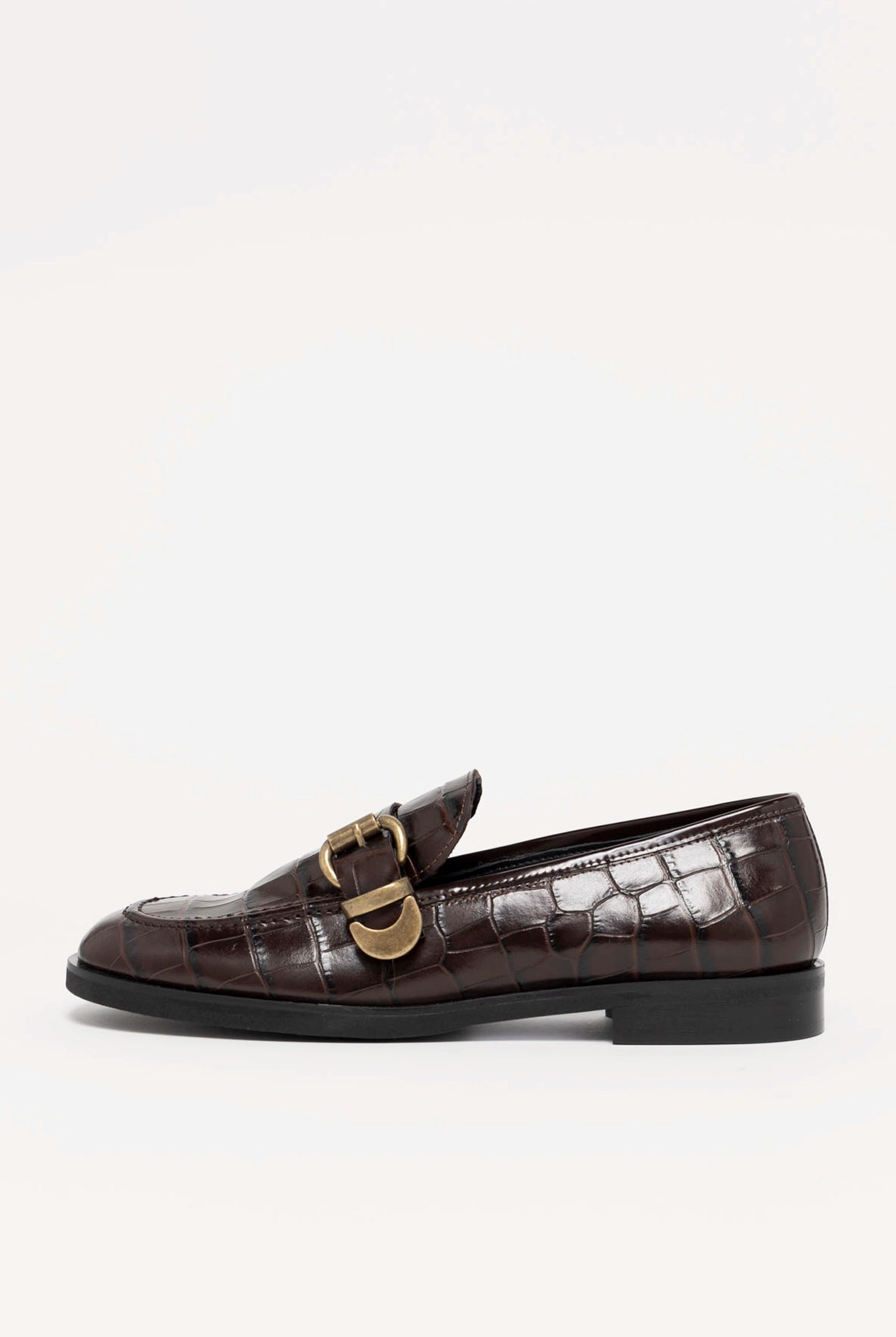 swatch_Brown Croco l'idea croc embossed loafer