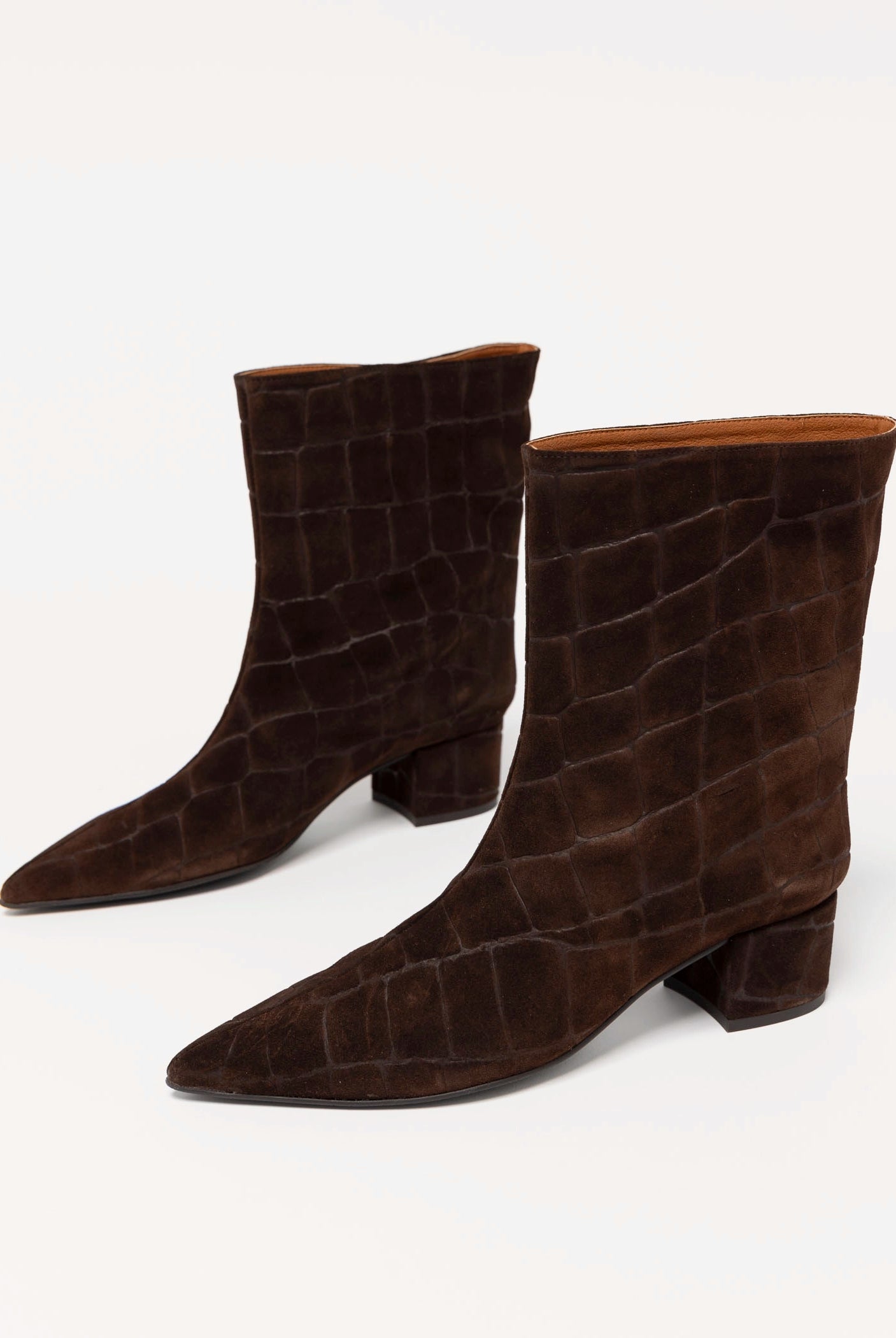 swatch_Brown Croco Suede angel alarcon short leather boot