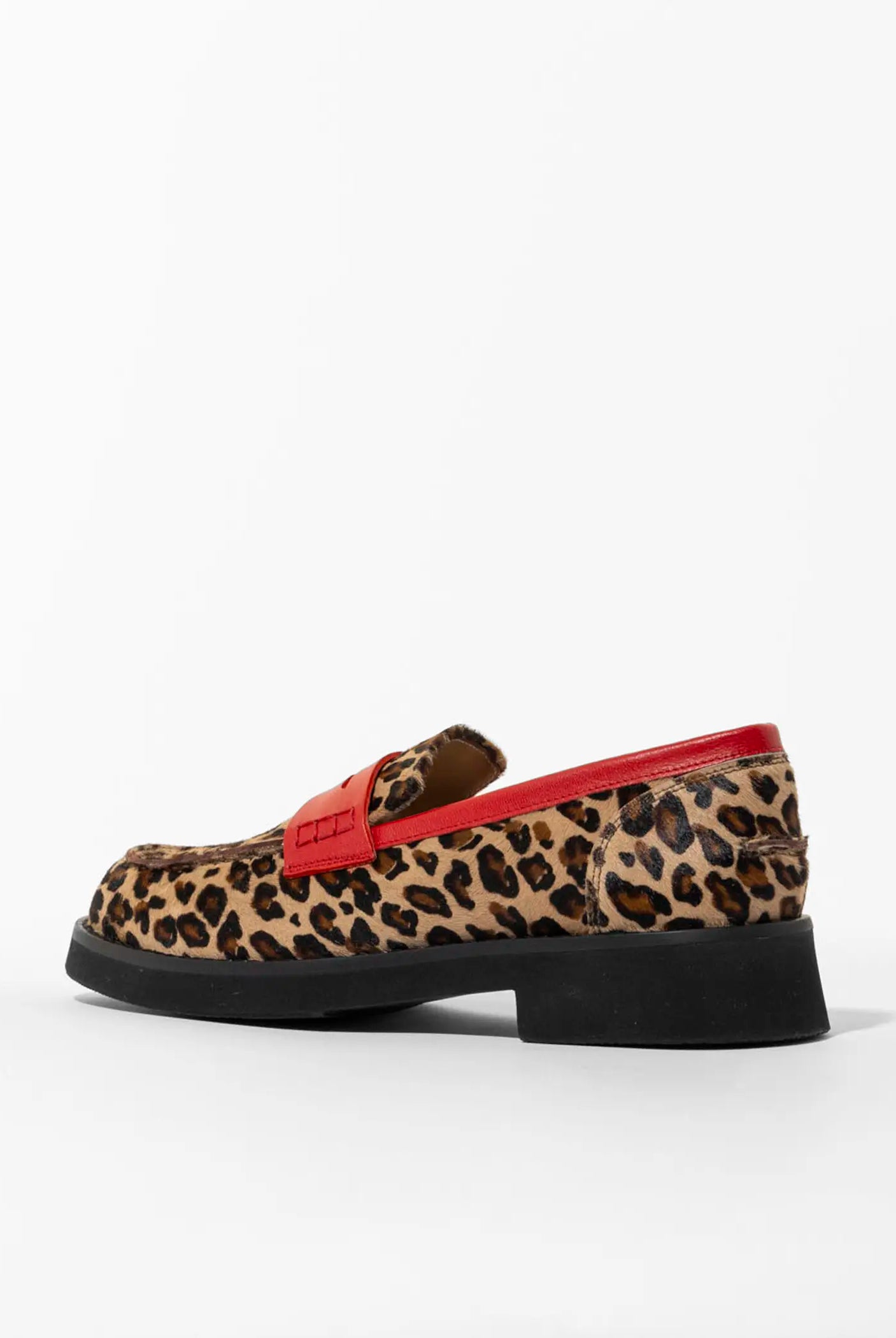 swatch_leopard/red leopard penny loafer flat shoes