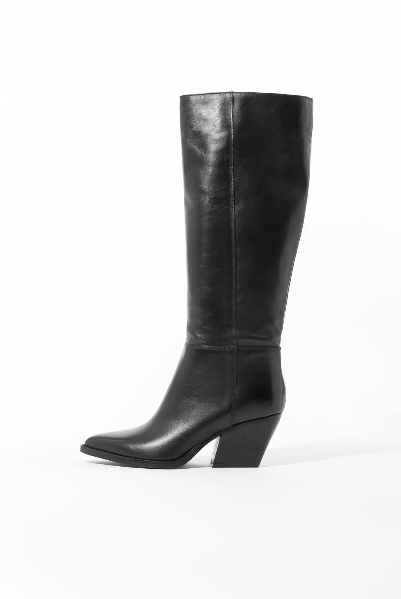 swatch_black leather tulsa western boot boots