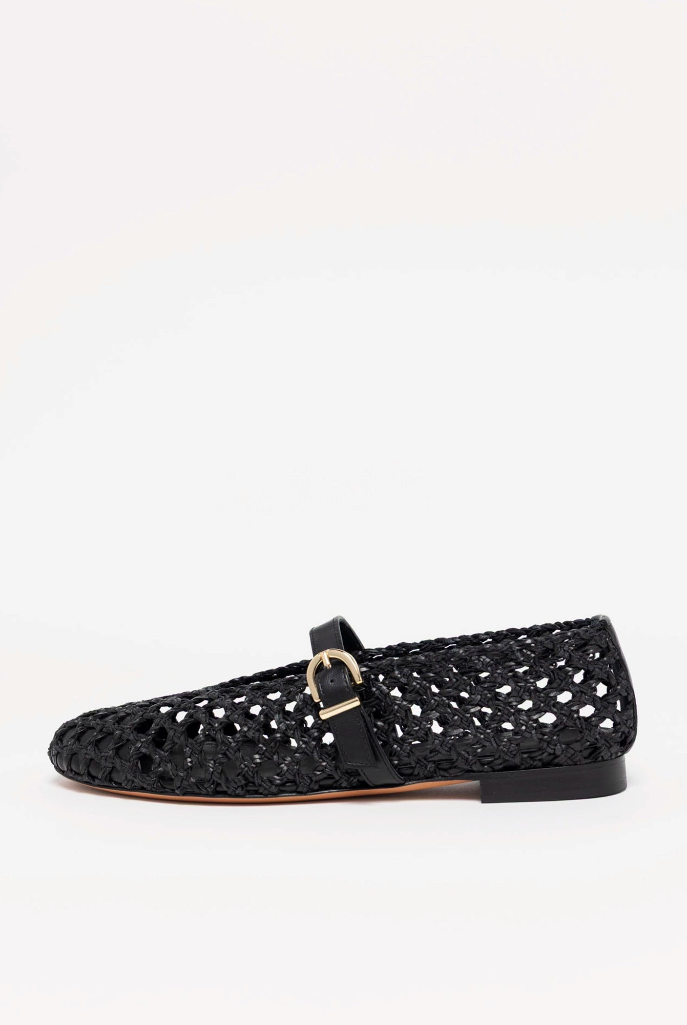 swatch_Black Leather l'idea dolo woven mary jane