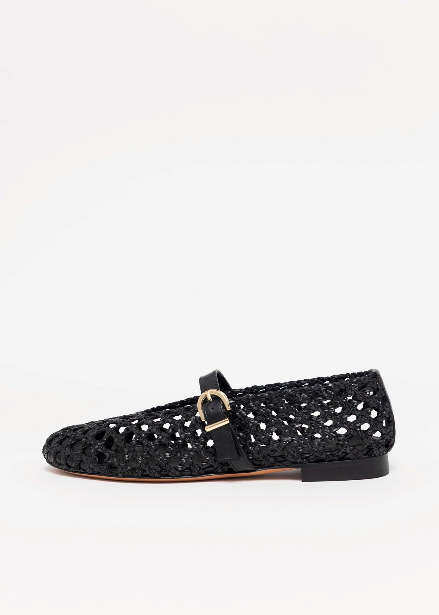 swatch_Black Leather l'idea dolo woven mary jane