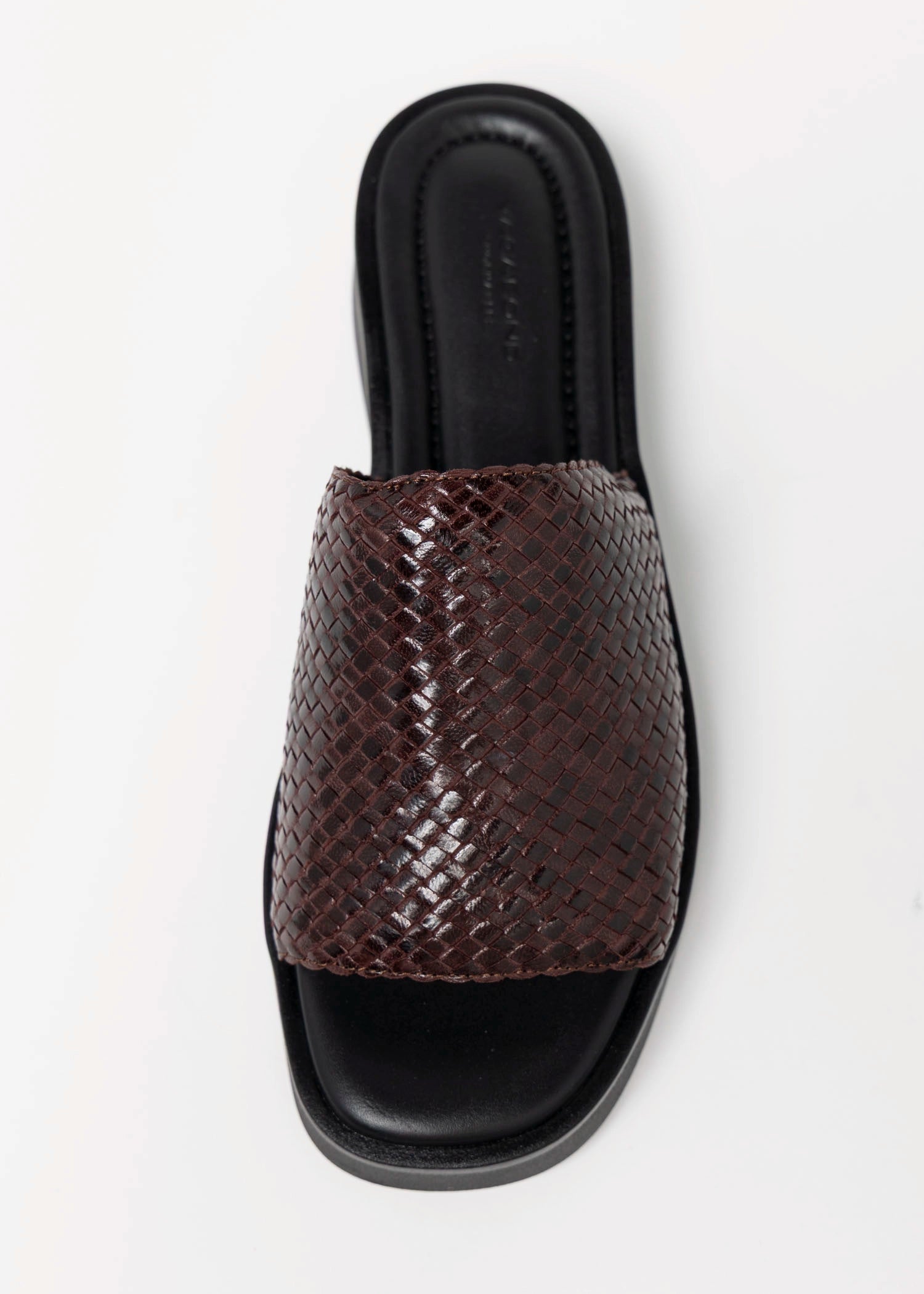 swatch_Chocolate Leather vagabond danya woven slide sandal
