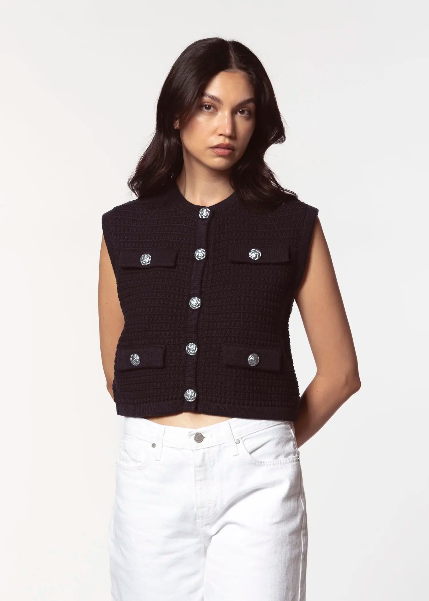 swatch_black riding the wave sweater vest apparel