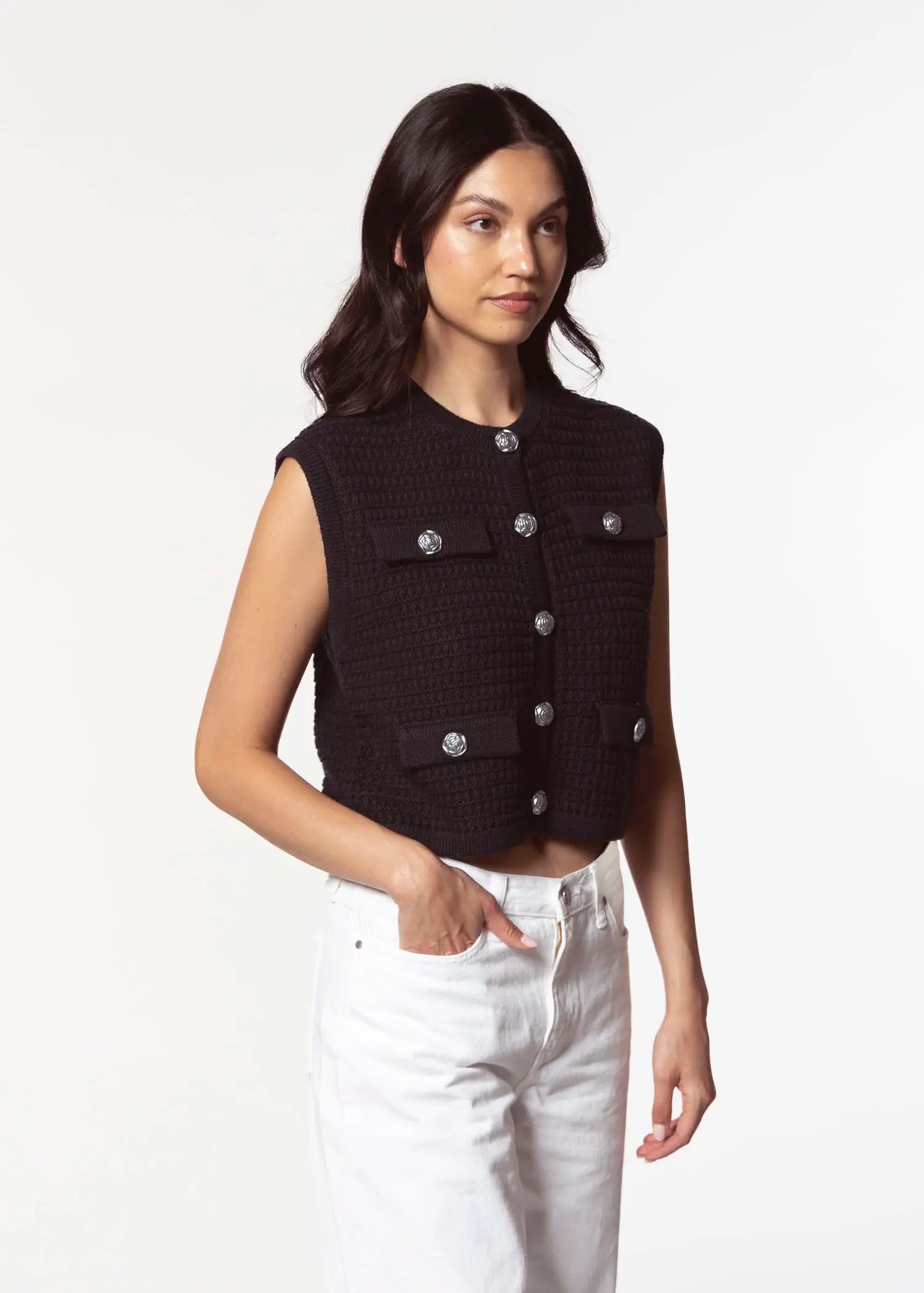 swatch_black riding the wave sweater vest apparel