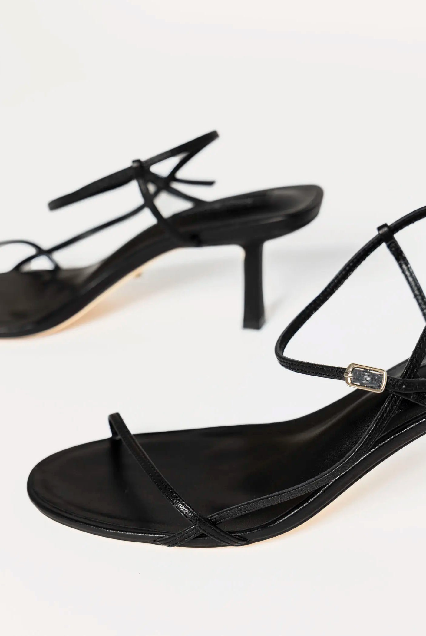 swatch_black leather caprice heeled sandal heeled sandals