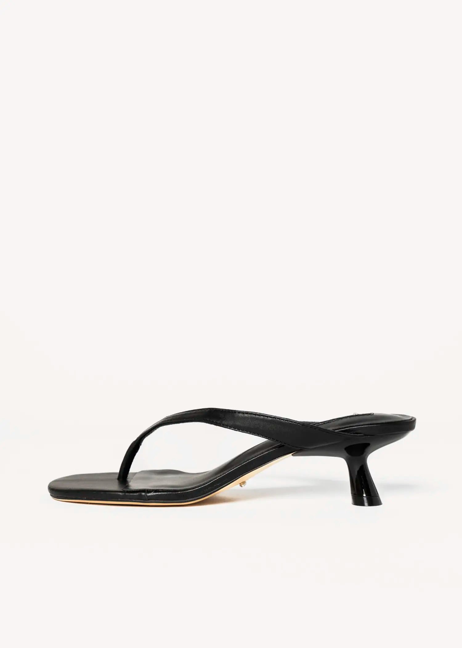 swatch_black leather krista thong sandal heeled sandals