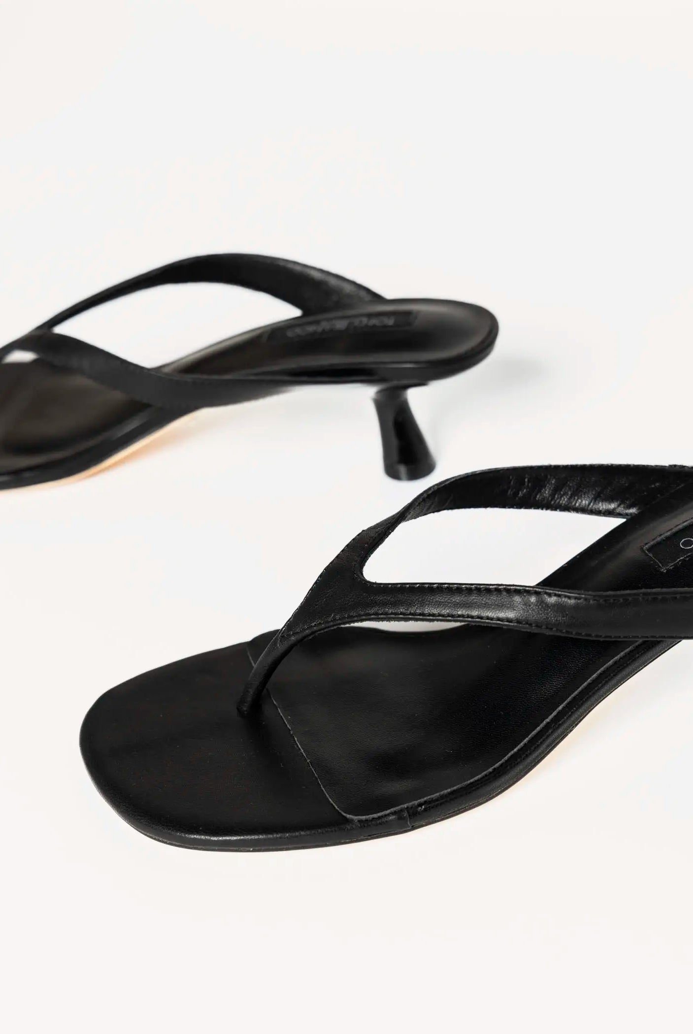 swatch_black leather krista thong sandal heeled sandals