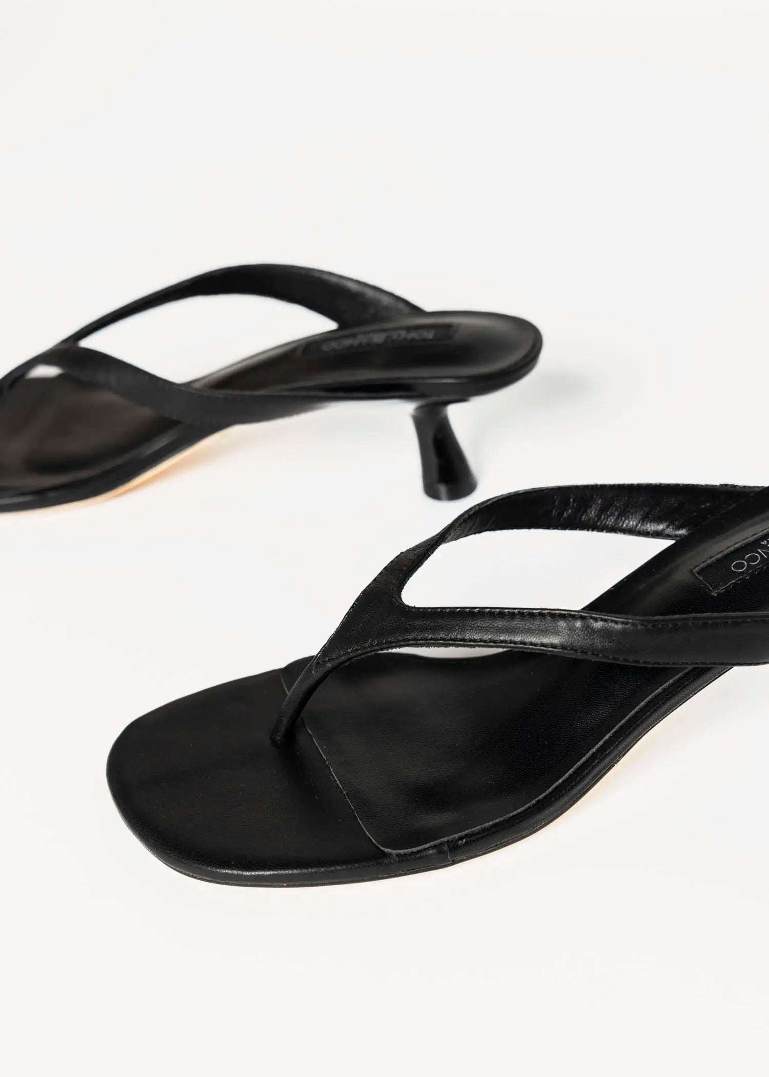 swatch_black leather krista thong sandal heeled sandals